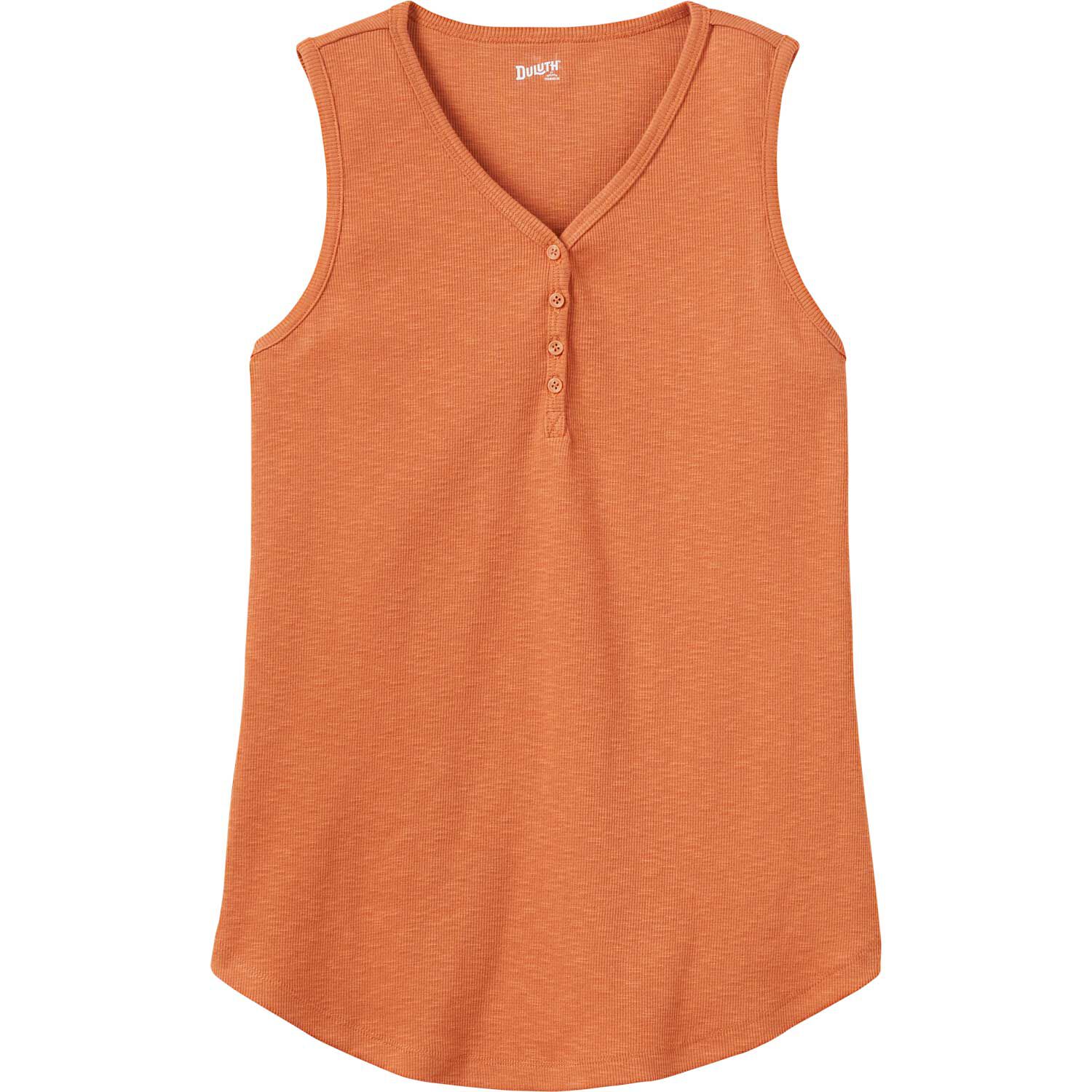 Women's Makers Studio Cotton Rib Slub Henley Tank
