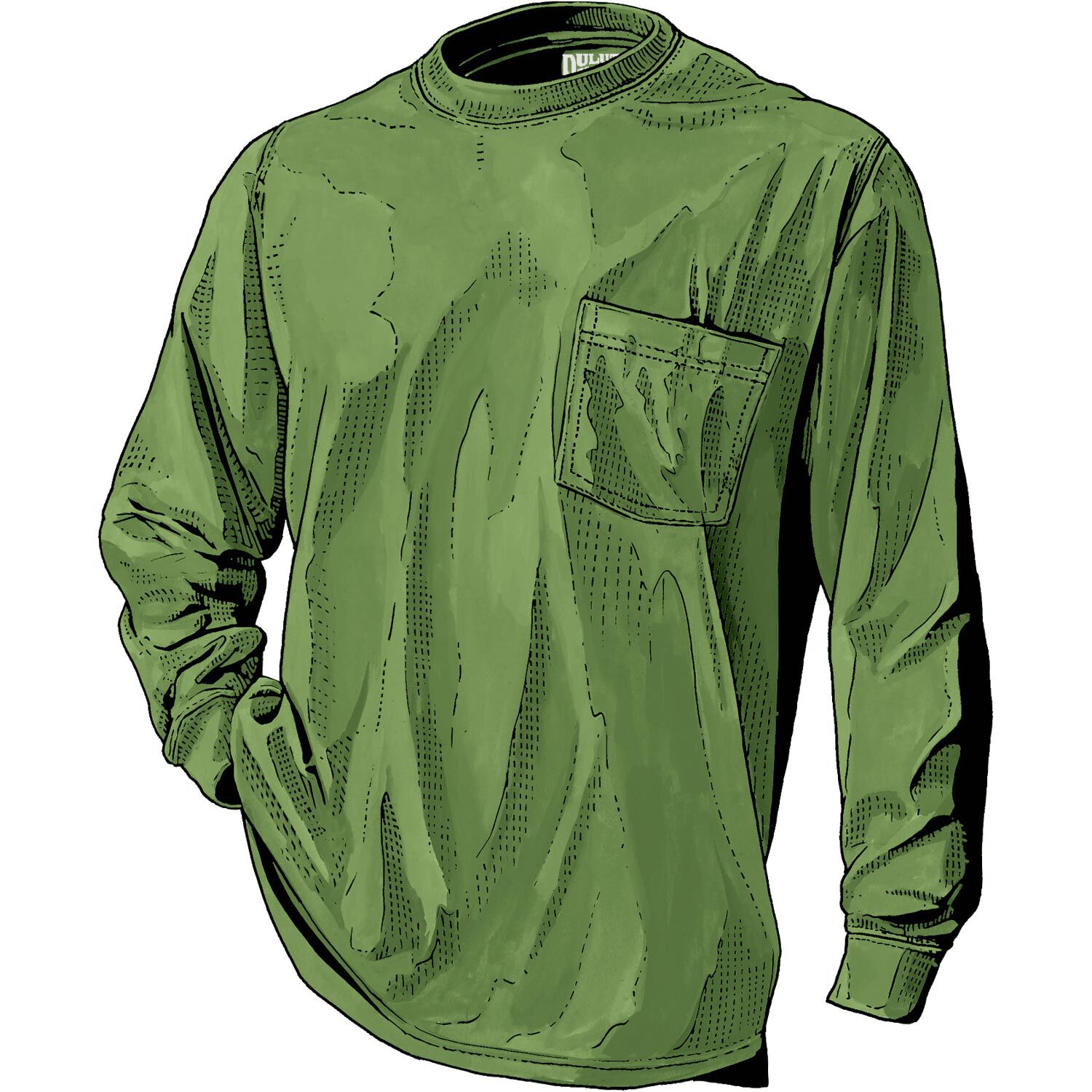Men's Longtail T Long Sleeve T-Shirt with Pocket