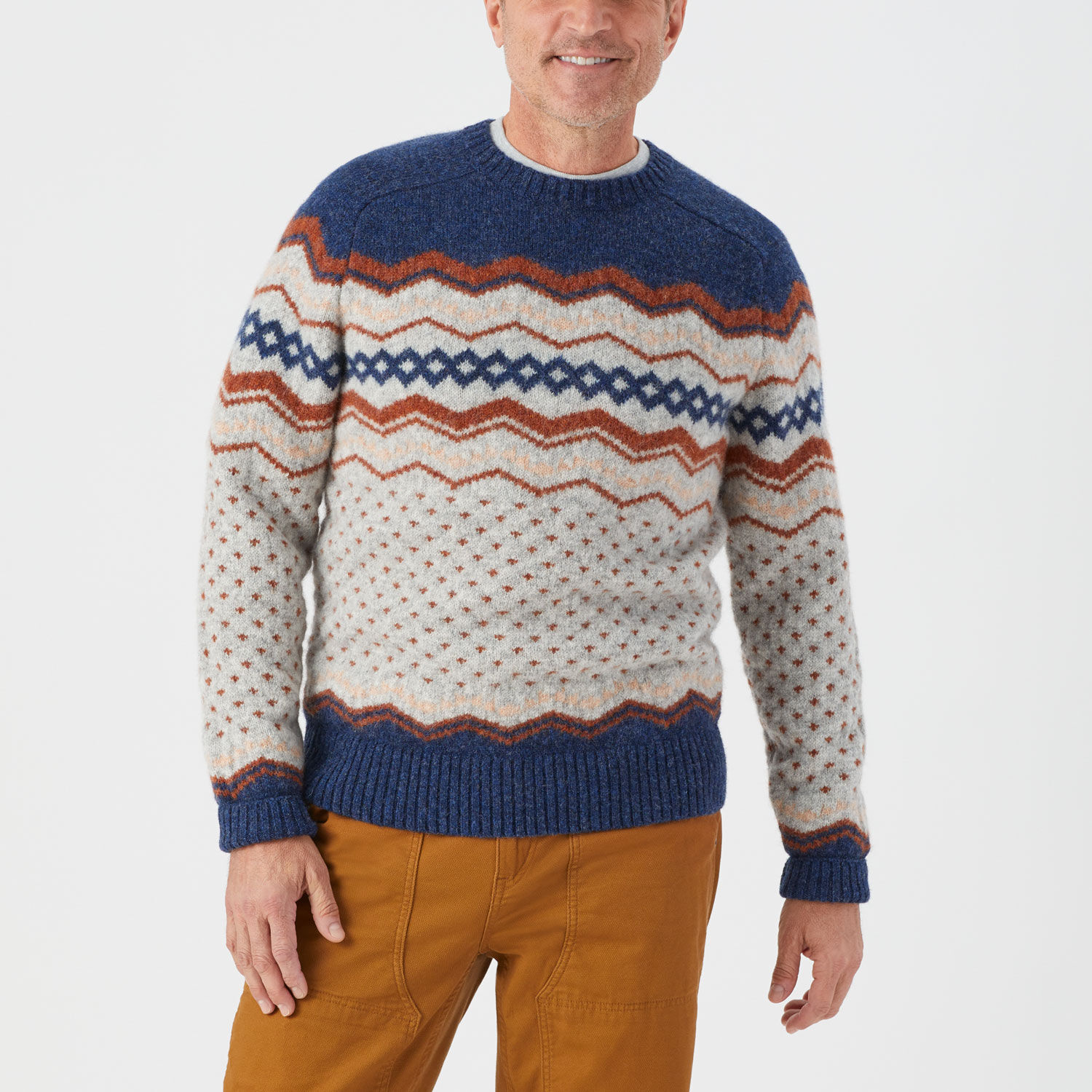 Men's Best Made Shetland Wool Fair Isle Crewneck