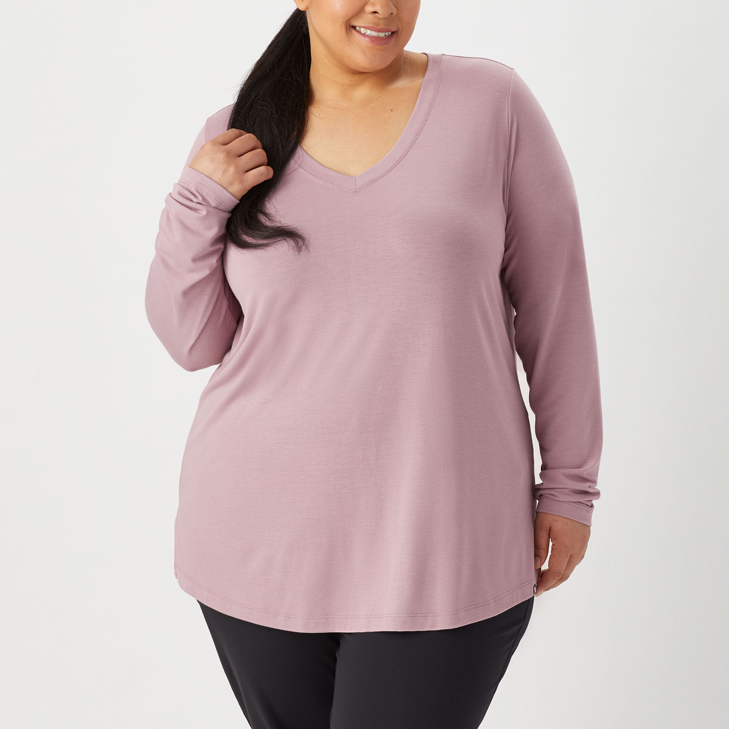 Women’s Plus AKHG Renew Bamboo Long Sleeve Tee