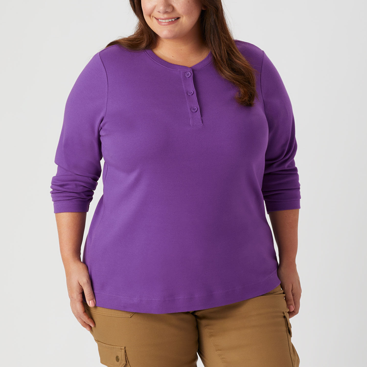 Women's Plus Longtail T Long Sleeve Henley