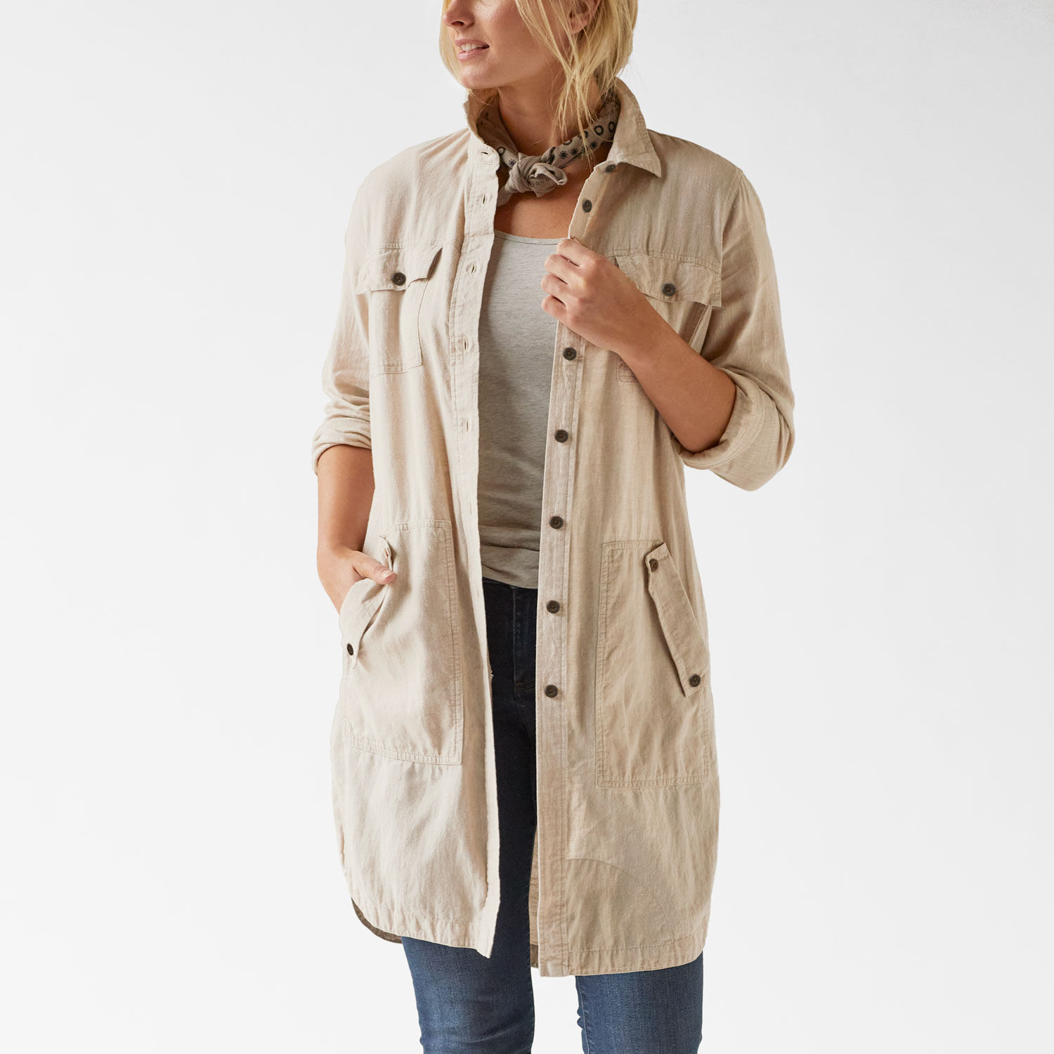 Women's Artisan Hemp Duster Shirt