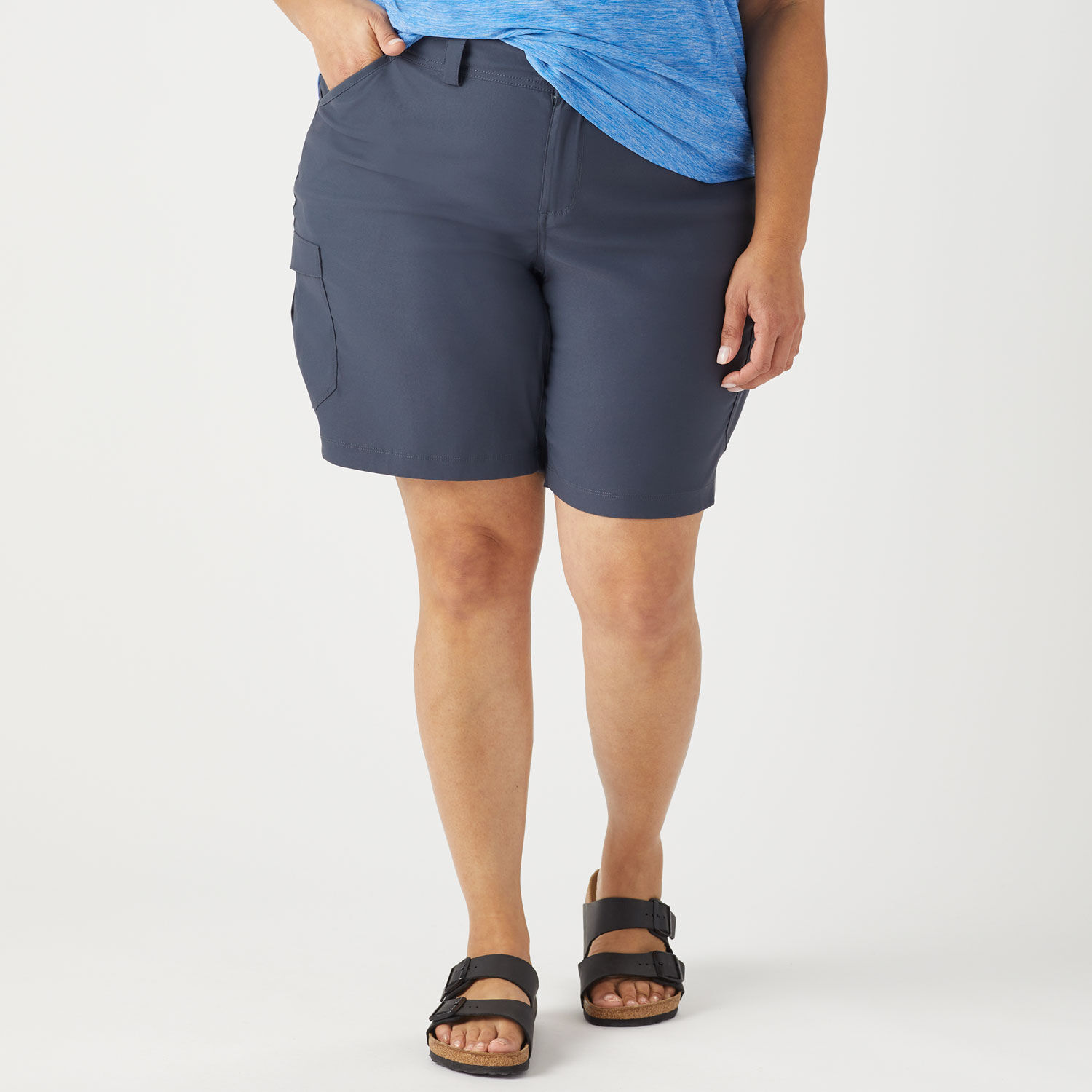 Women's Plus Dry on the Fly Shorts Original Snap Closure Waist