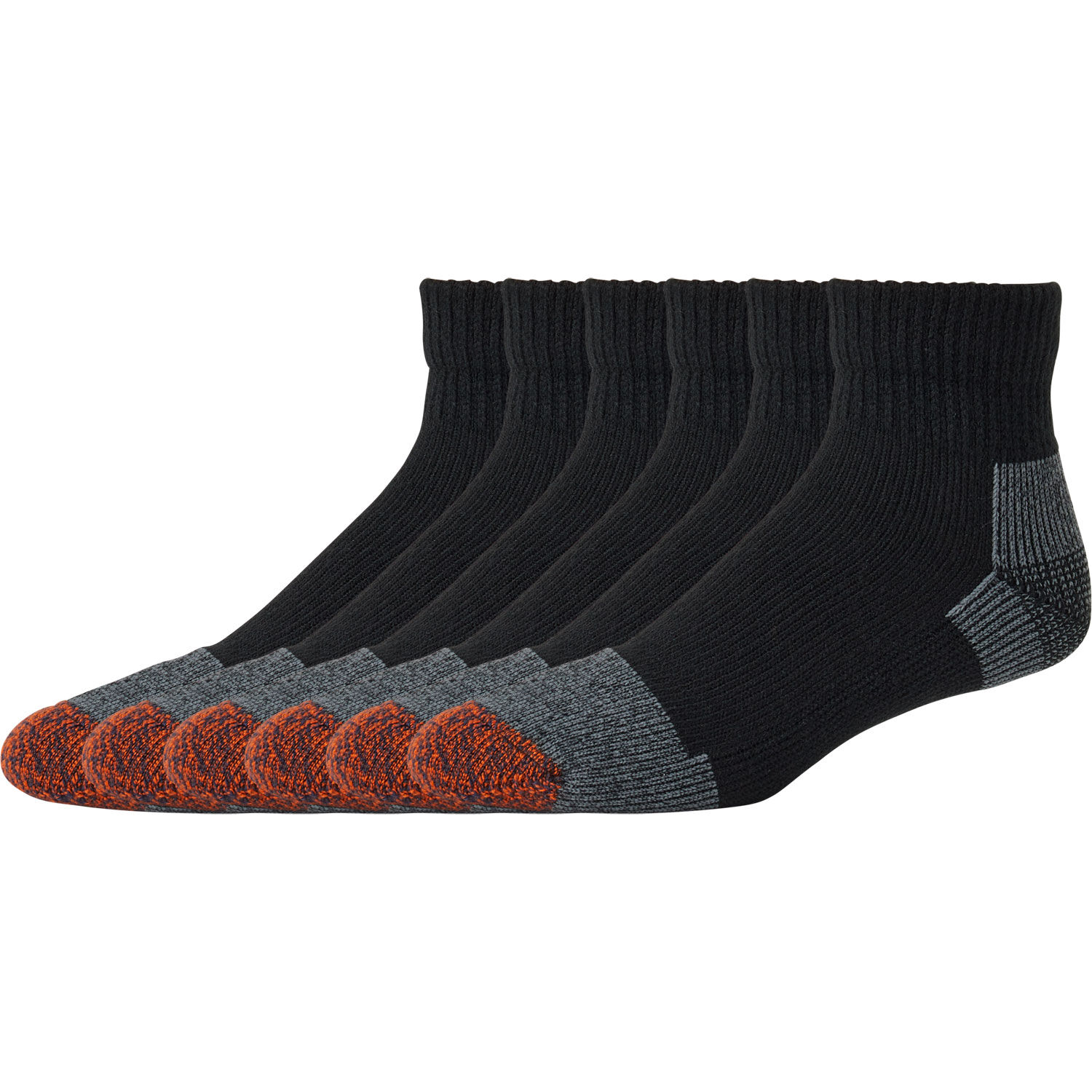 Men's 6-Pack Midweight Everyday Quarter Socks