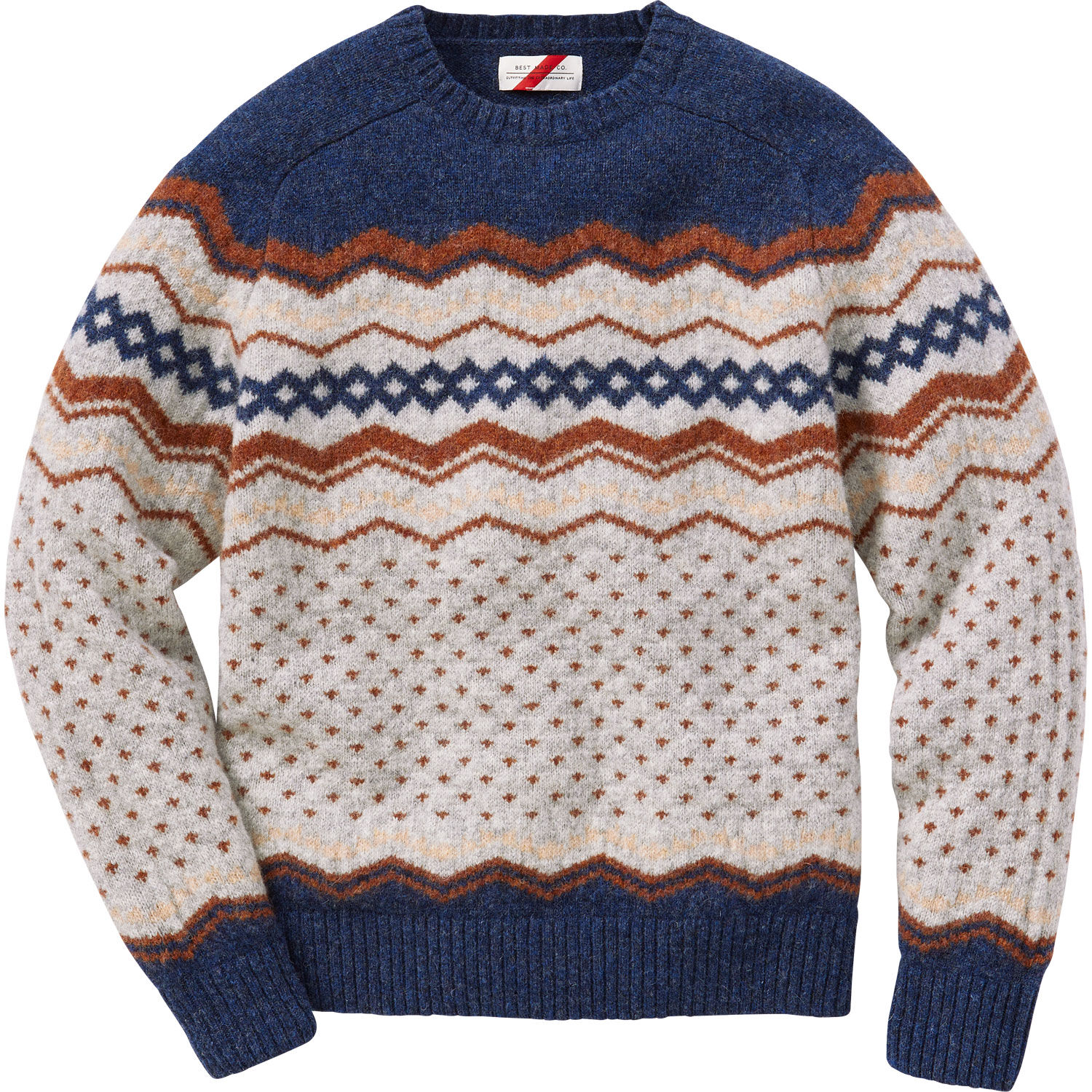 Men's Best Made Shetland Wool Fair Isle Crewneck