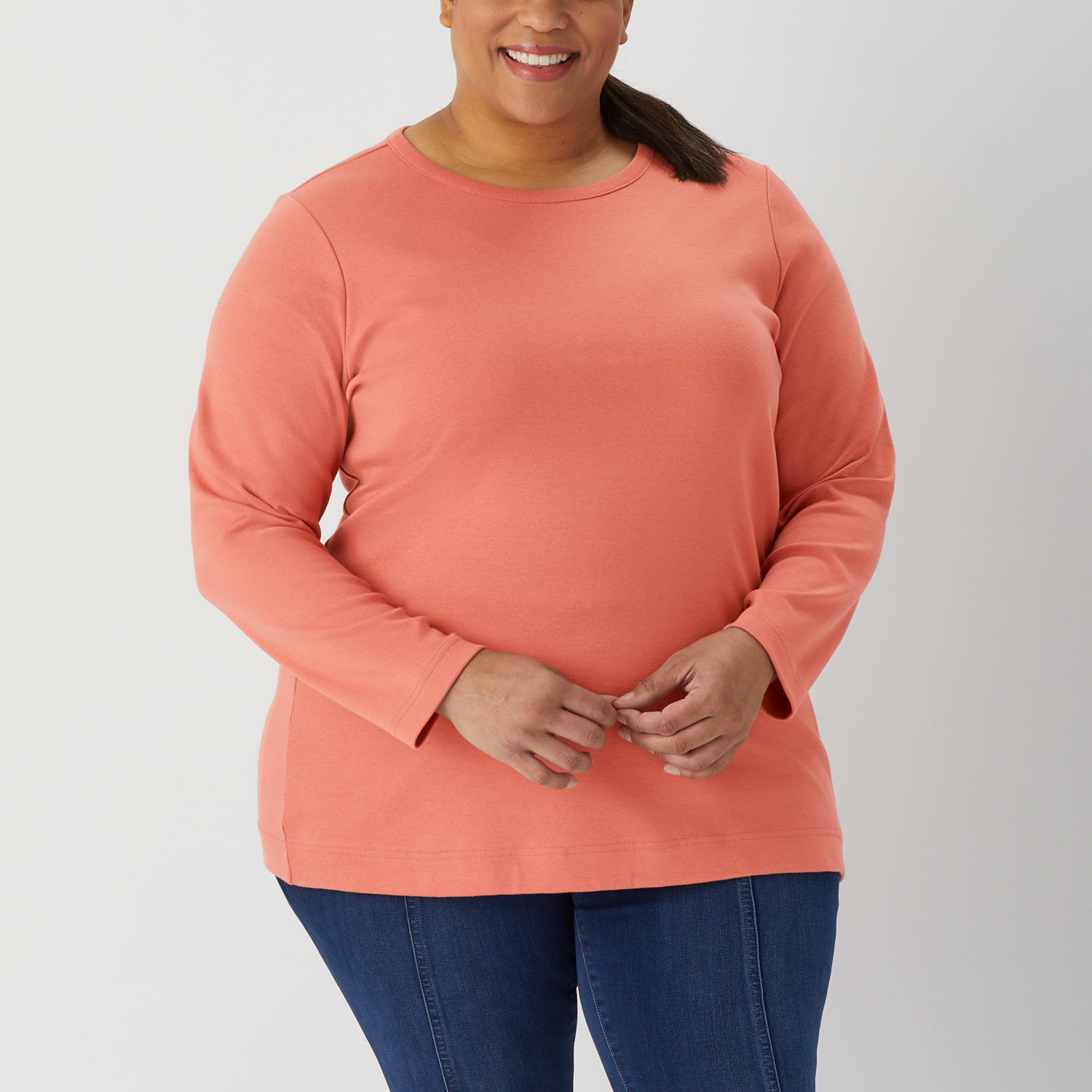 Women's Plus Longtail T Long Sleeve Crew