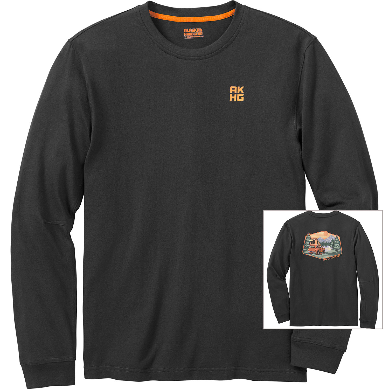 Men's AKHG Crosshaul Cotton Graphic Long Sleeve Crew