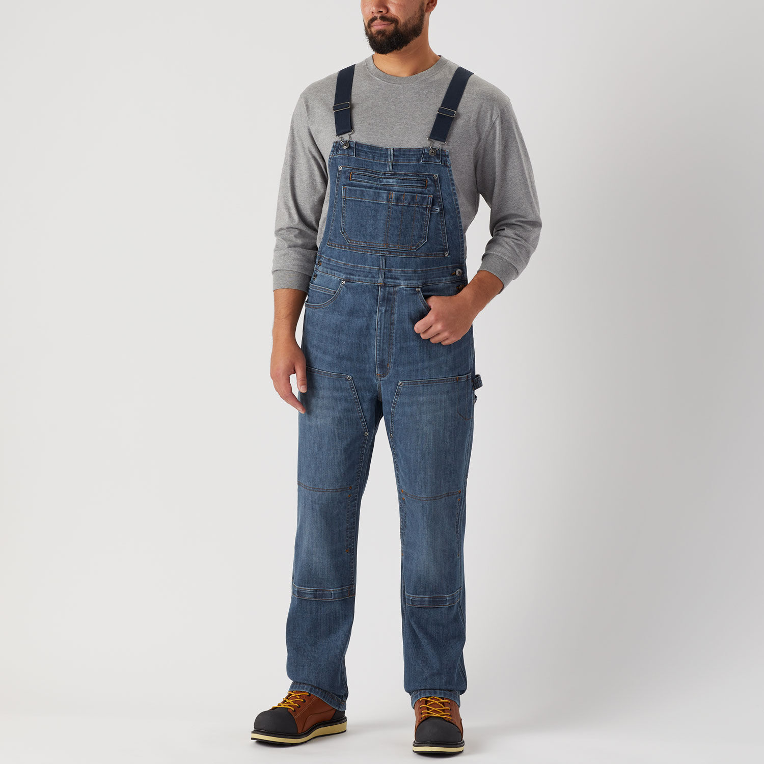 Men's Ballroom Double Flex Denim Bib Overalls
