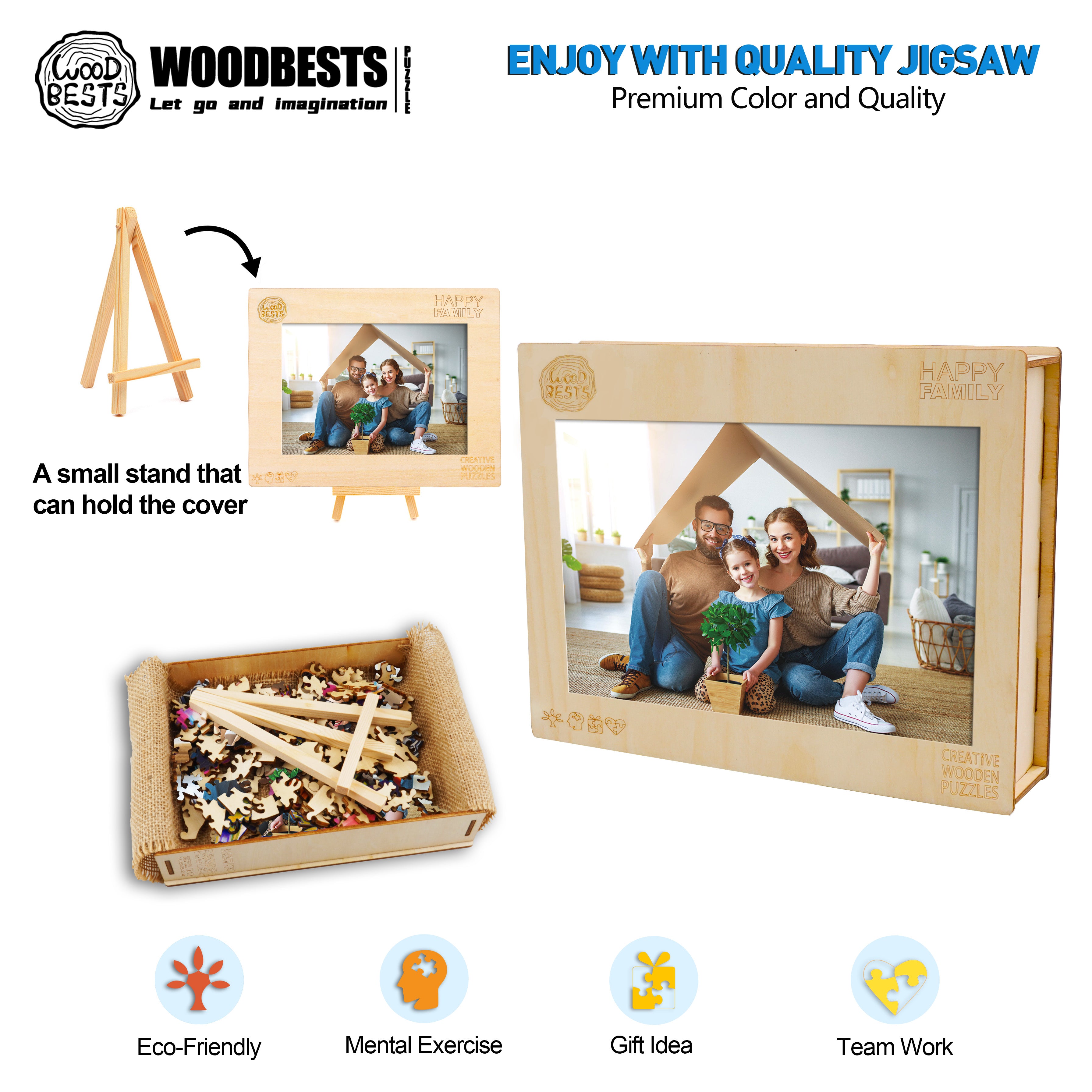 Personalized Family&Happiness Photo Wooden Puzzle