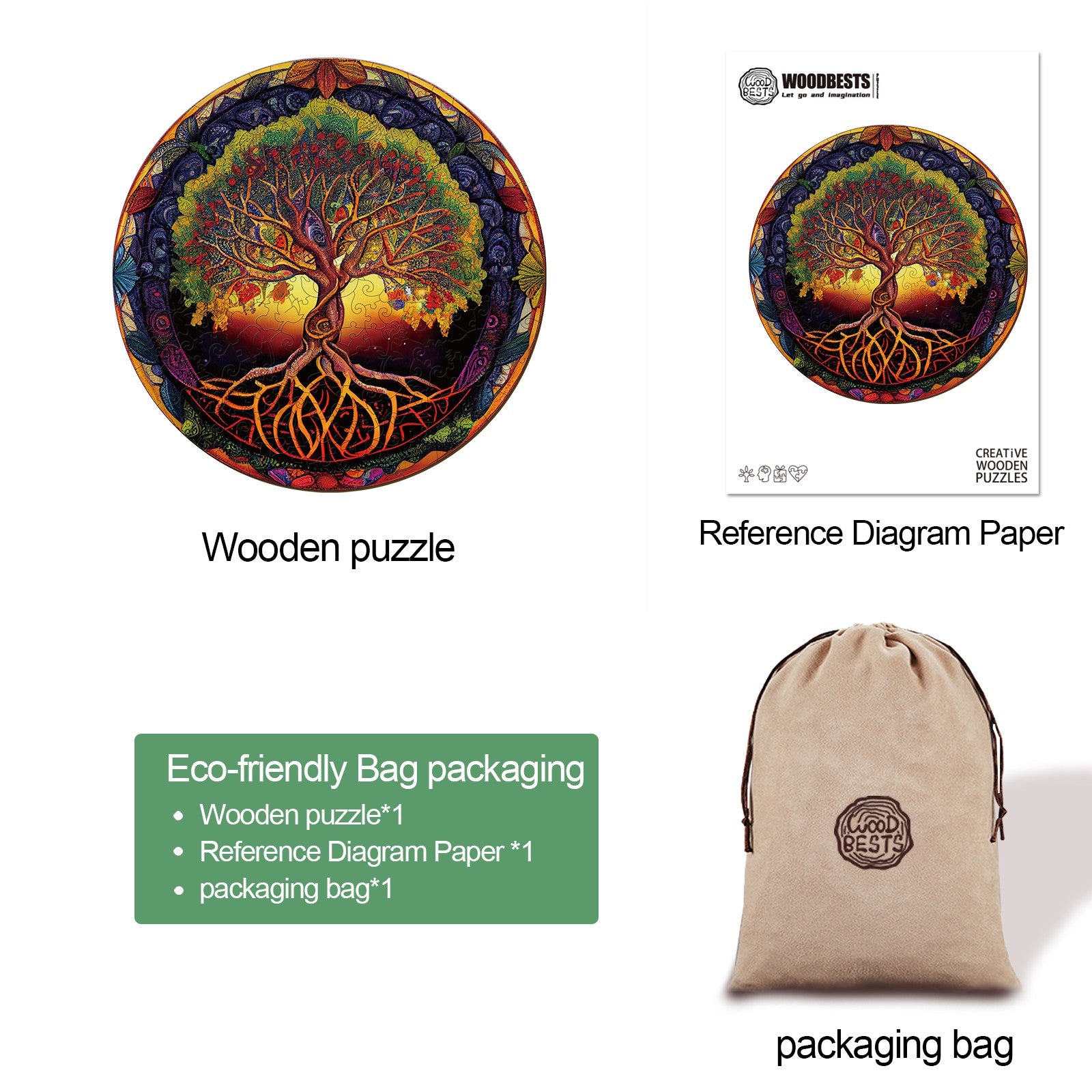 Tree of Life-4 Wooden Jigsaw Puzzle