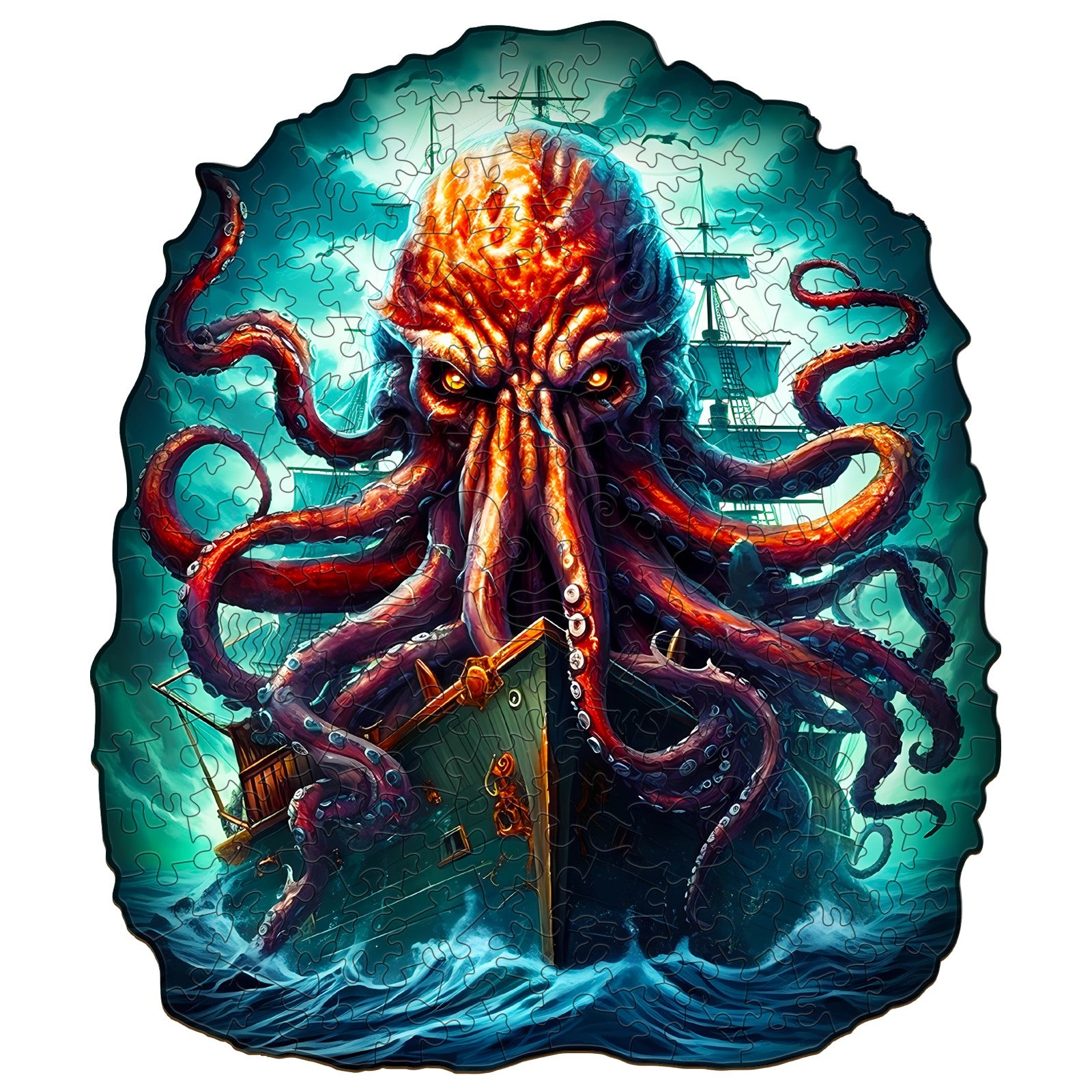 Octopus Monster Wooden Jigsaw Puzzle