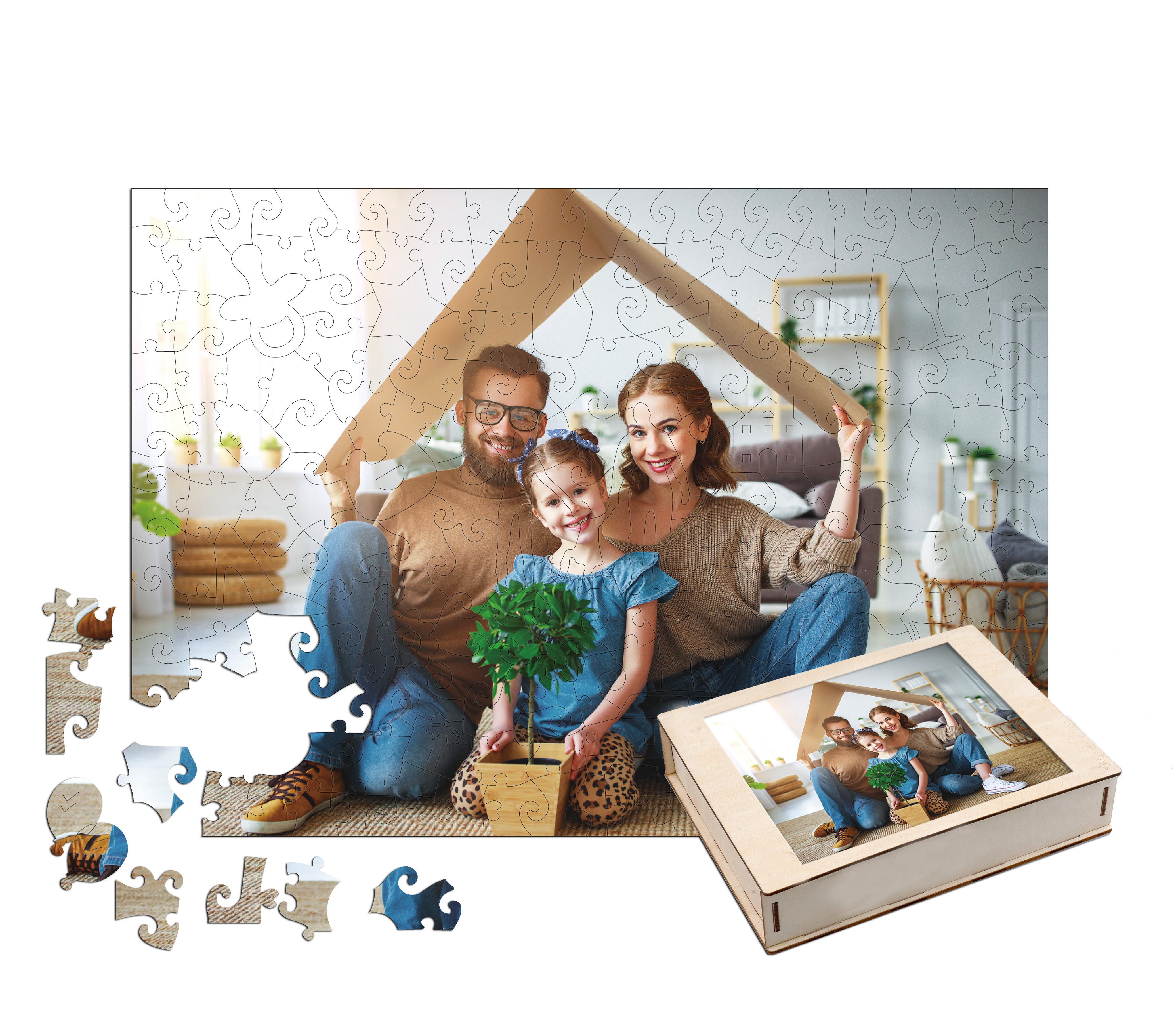 Personalized Family&Happiness Photo Wooden Puzzle