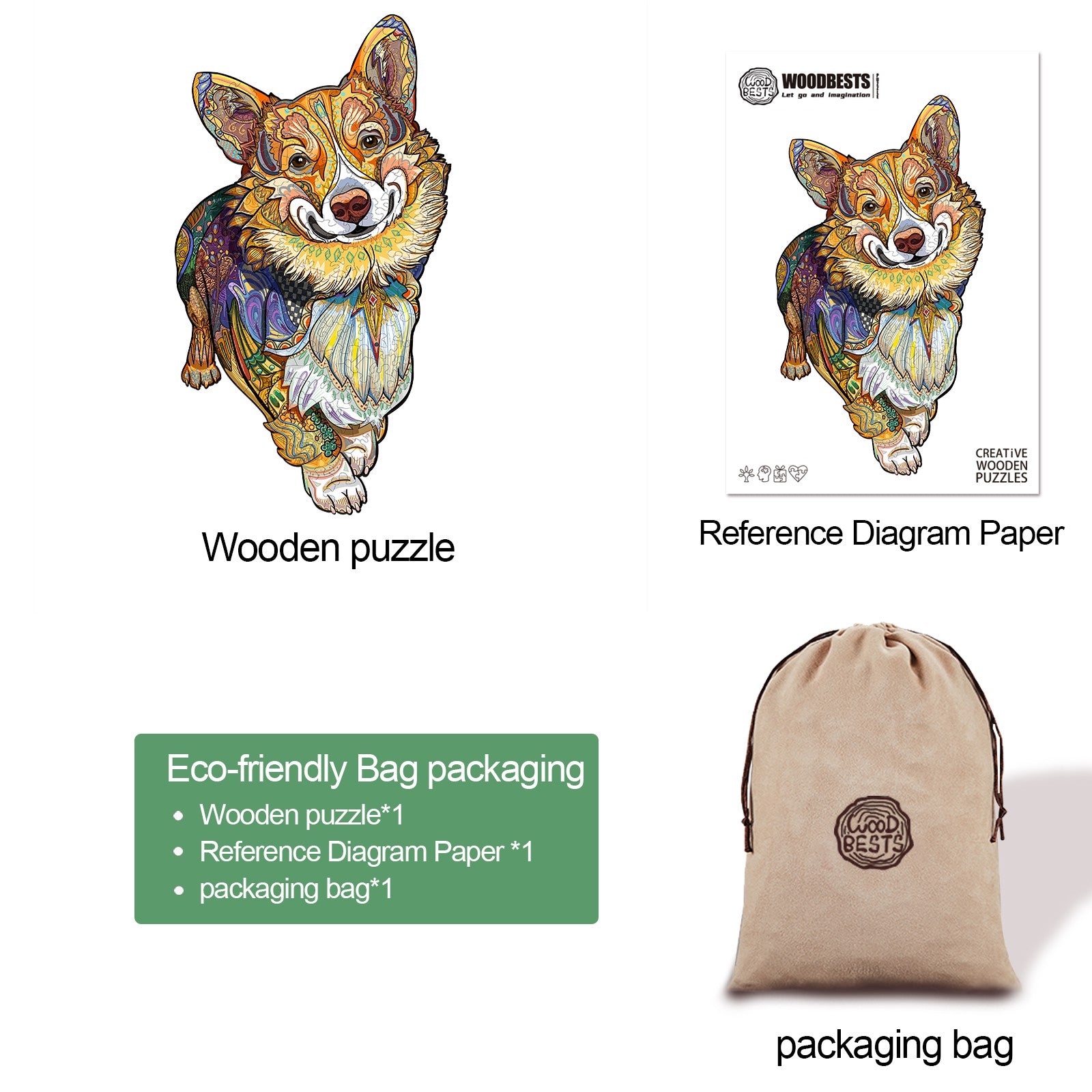 Clever Corgi Wooden Jigsaw Puzzle