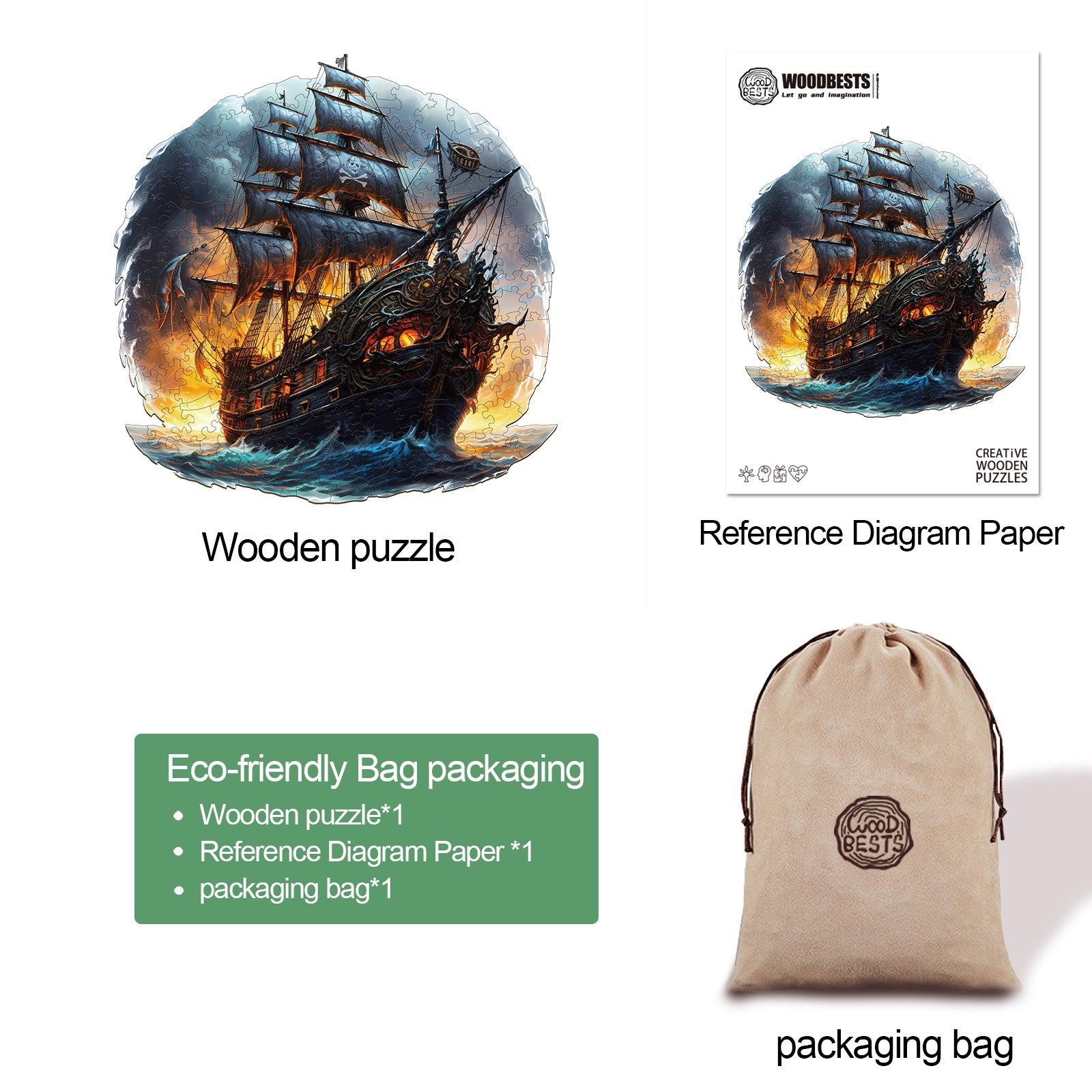 Sailing Ship Wooden Jigsaw Puzzle