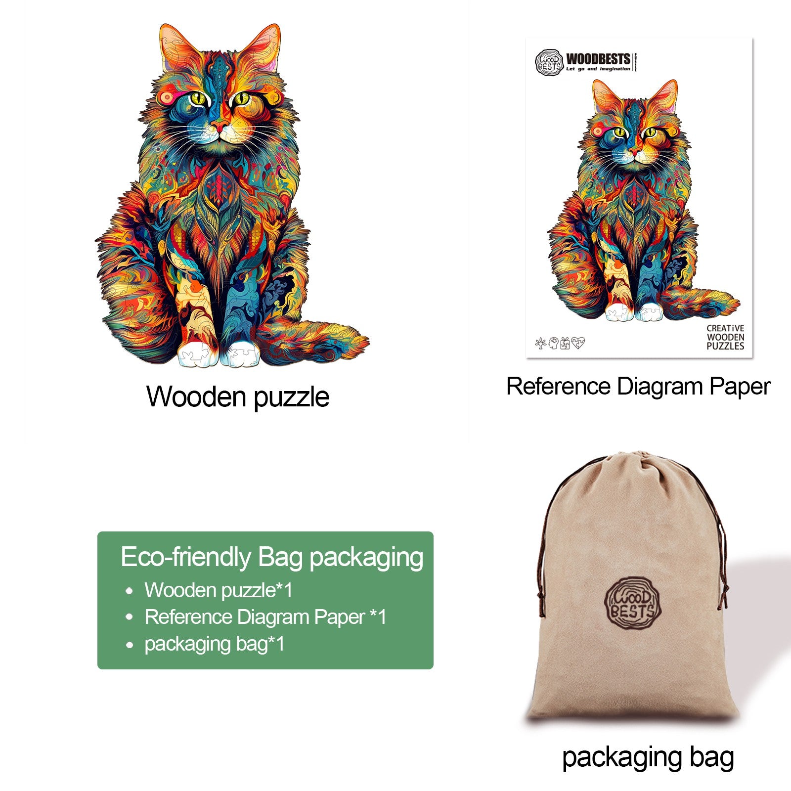 Maine Coon Wooden Jigsaw Puzzle