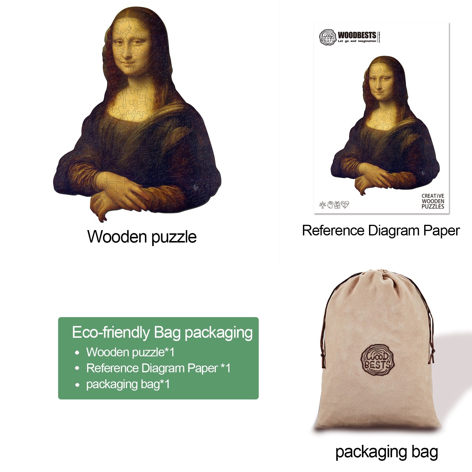 Mona Lisa Wooden Jigsaw Puzzle