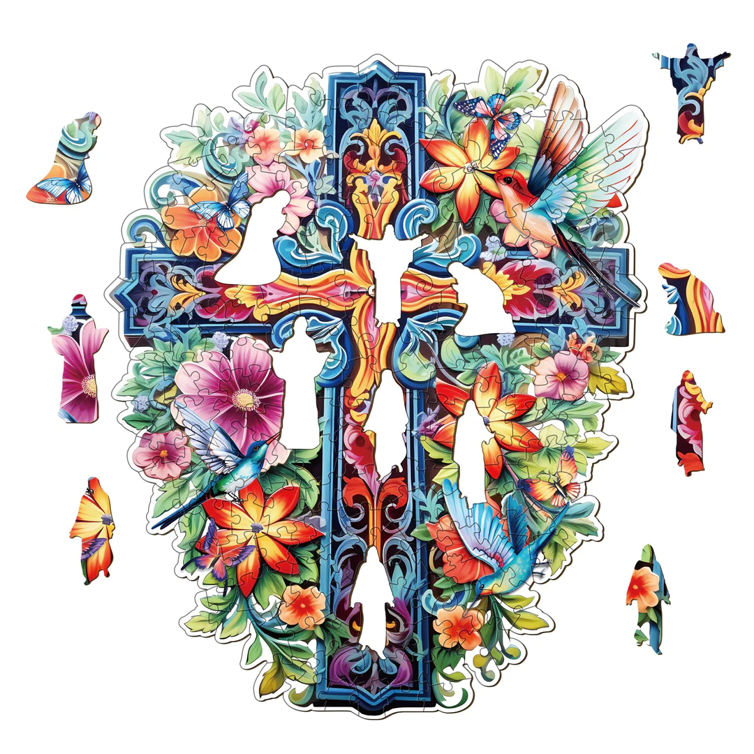 blessing cross-2 Wooden Jigsaw Puzzle