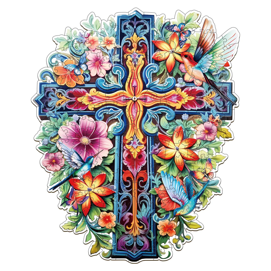 blessing cross-2 Wooden Jigsaw Puzzle