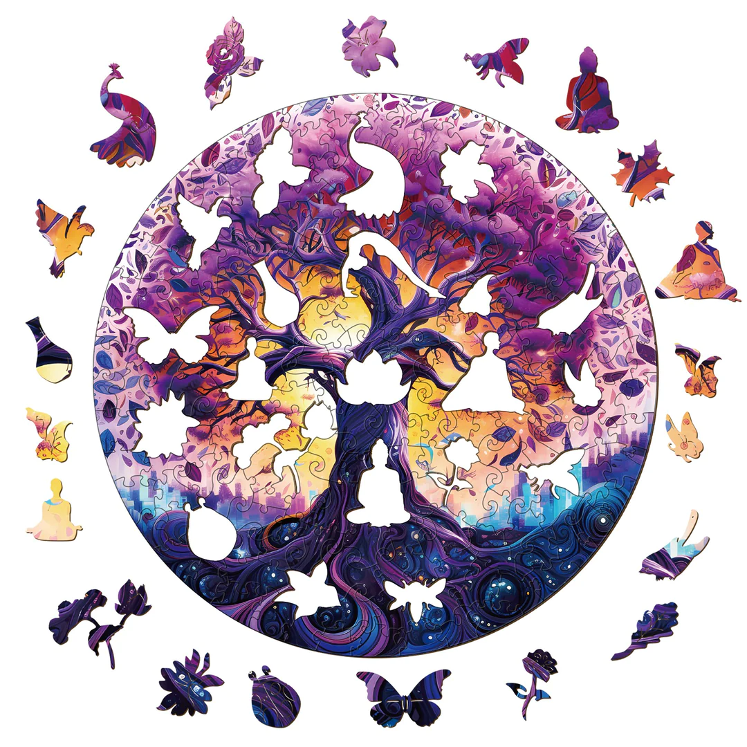 Dreamy Tree of Life Wooden Jigsaw Puzzle