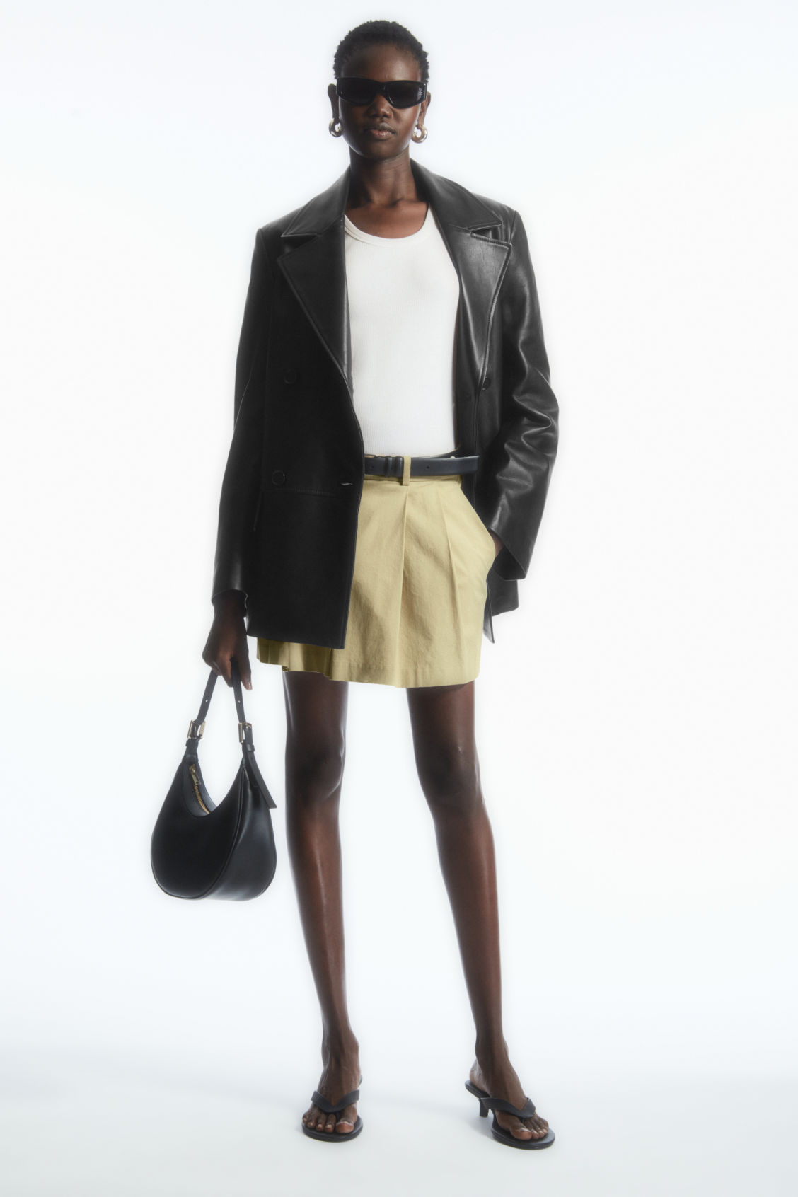 TAILORED PLEATED MINI SKORT