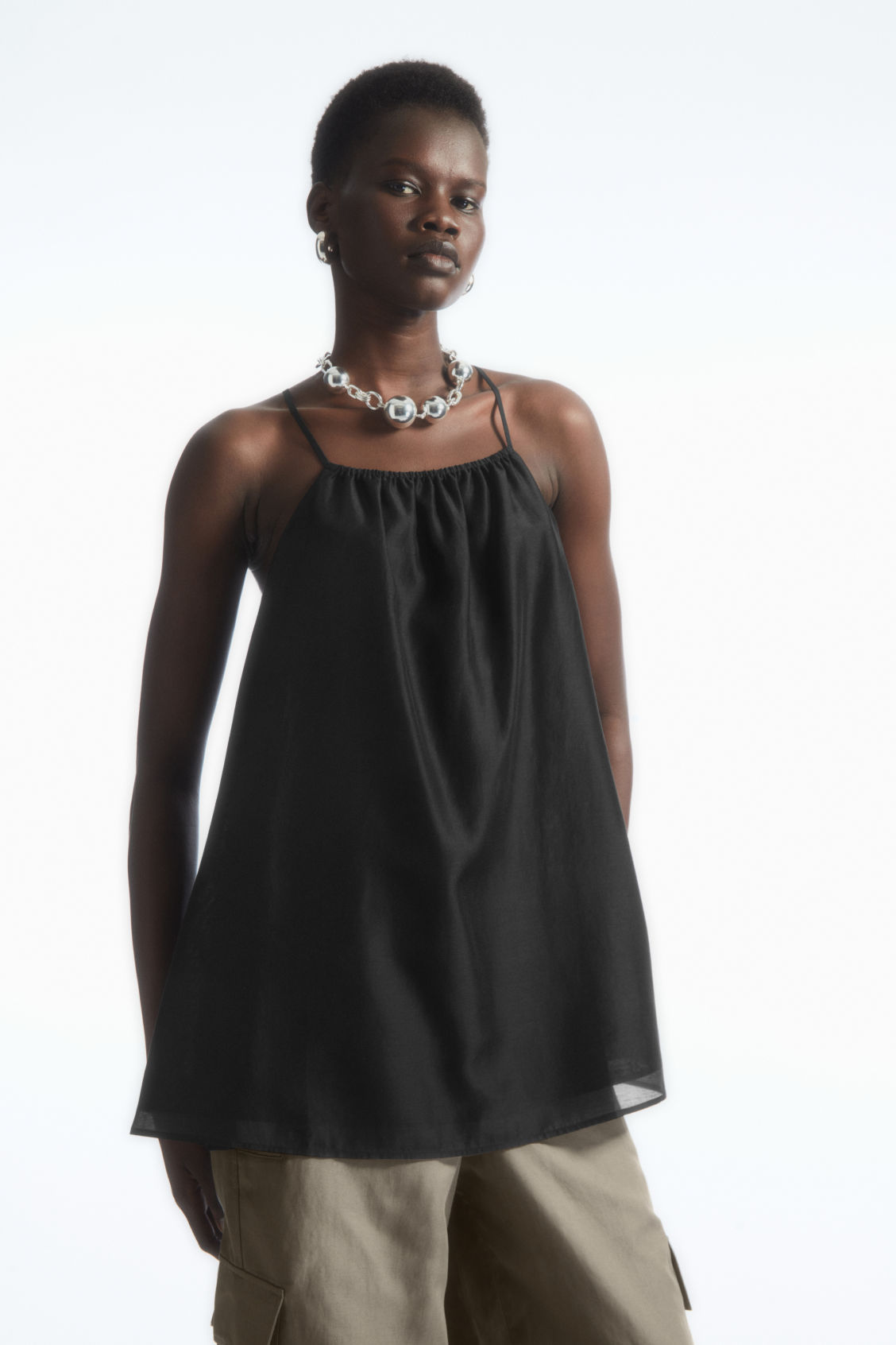 HALTERNECK TUNIC-STYLE TOP