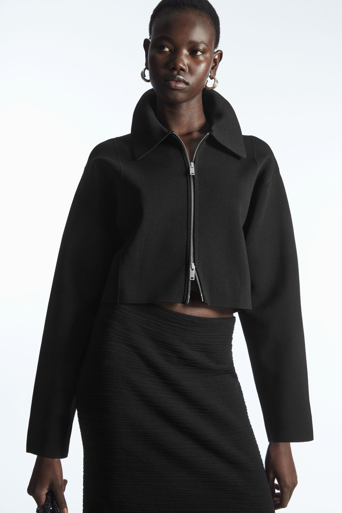 CROPPED MILANO-KNIT JACKET