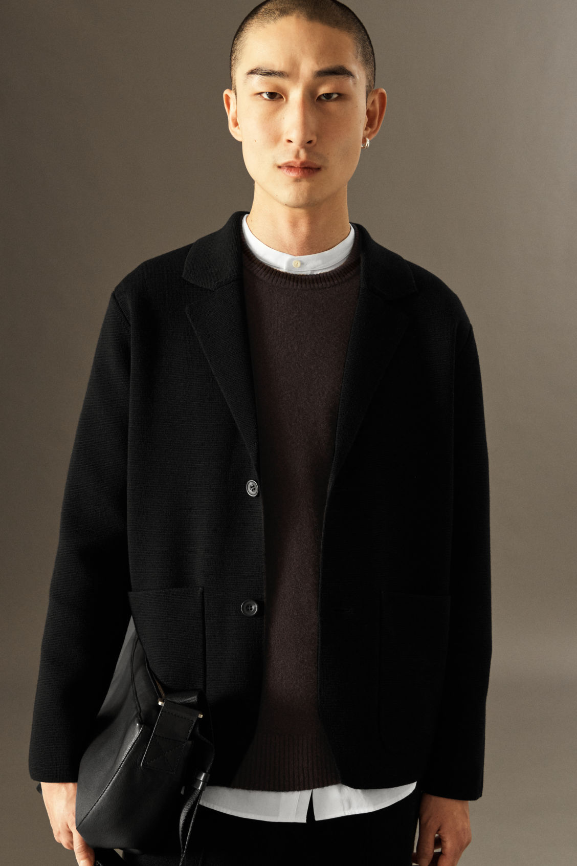 KNITTED MERINO WOOL BLAZER - REGULAR