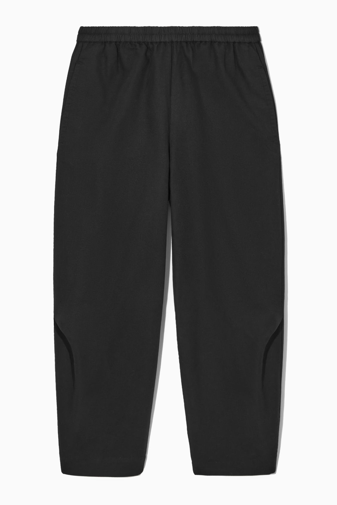 RELAXED-FIT ELASTICATED CANVAS TROUSERS