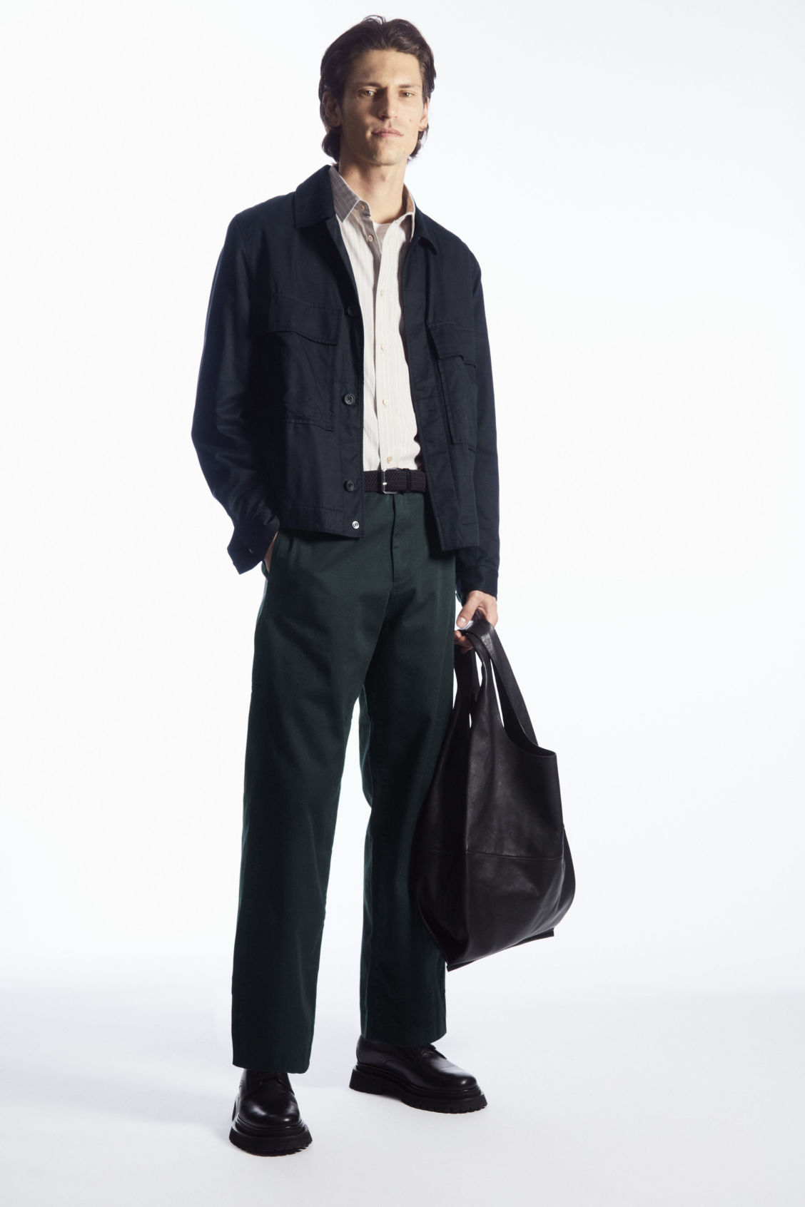 STRAIGHT-LEG RELAXED UTILITY TROUSERS