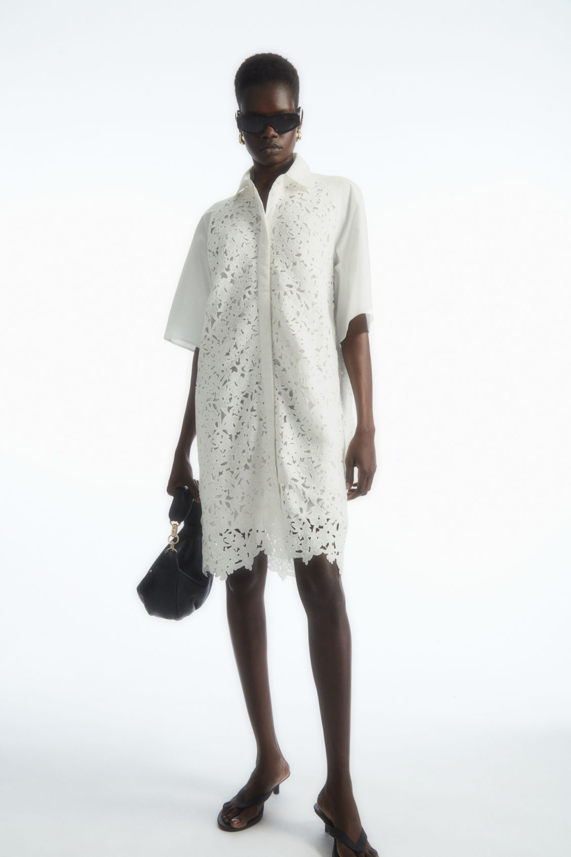 BRODERIE ANGLAISE SHIRT DRESS