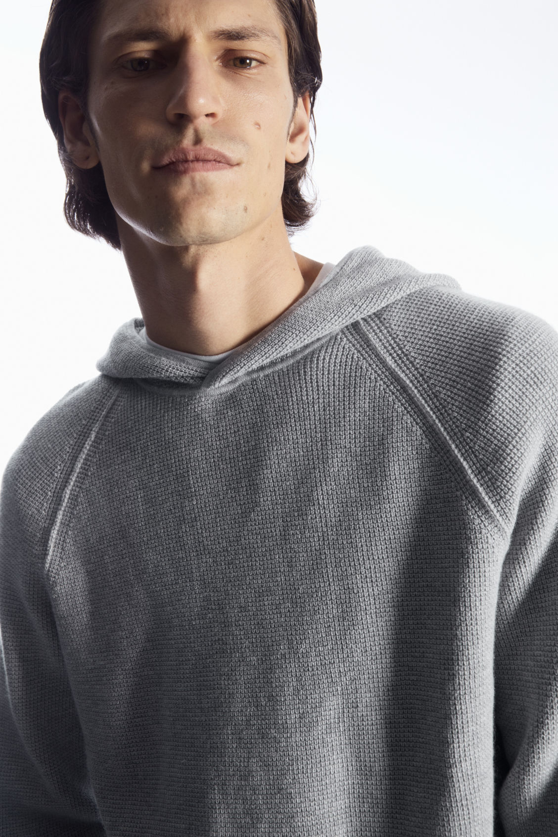 WAFFLE-KNIT CASHMERE-BLEND HOODIE