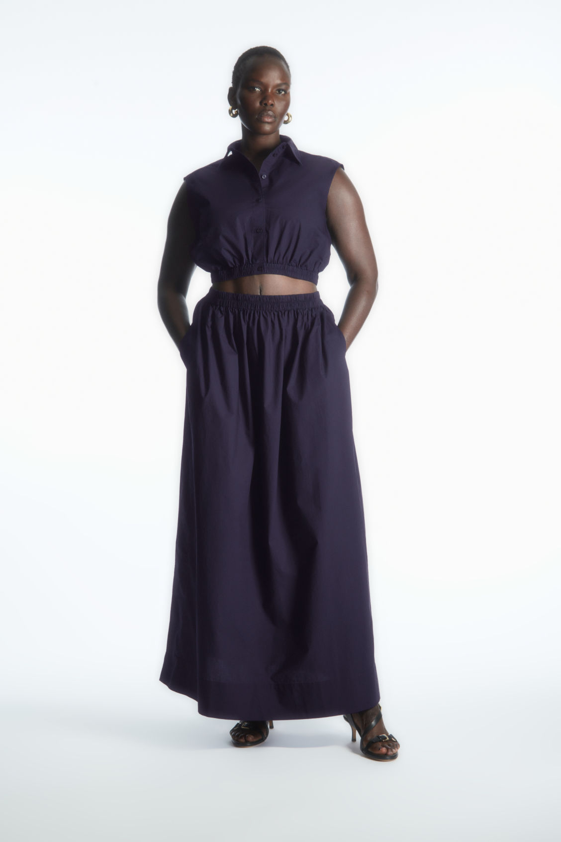 VOLUMINOUS GATHERED MAXI SKIRT