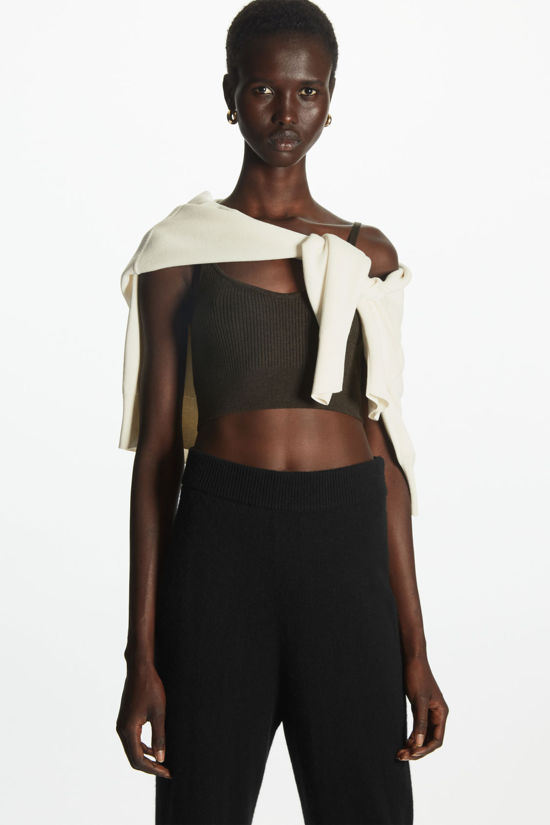 RIBBED WOOL BRALETTE