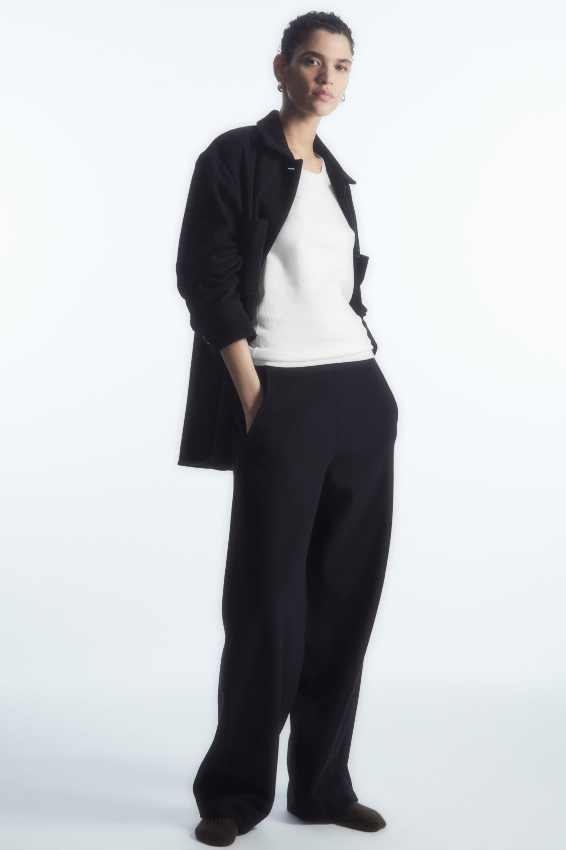 ROUNDED WOOL-BLEND JOGGERS