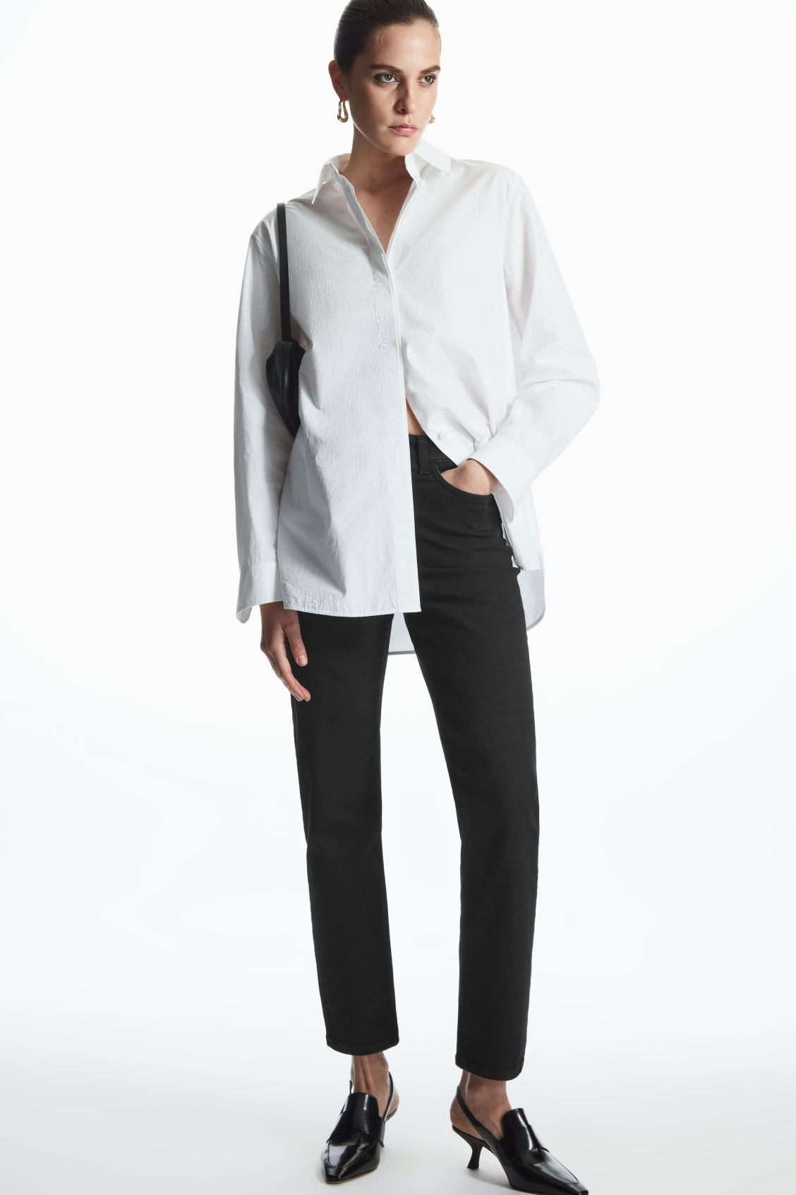 STRAIGHT-LEG SLIM-FIT ANKLE-LENGTH JEANS