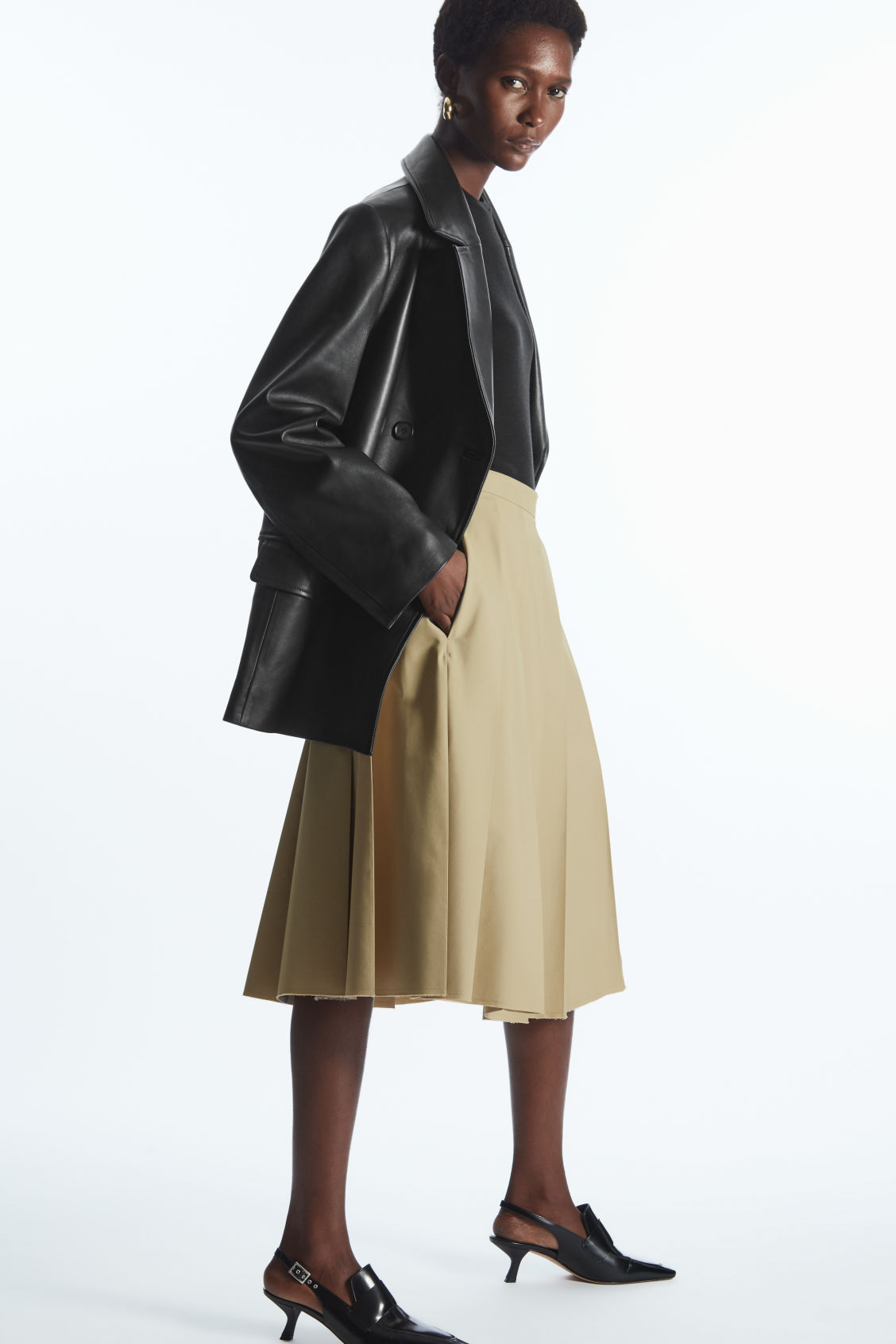 A-LINE PLEATED SKIRT