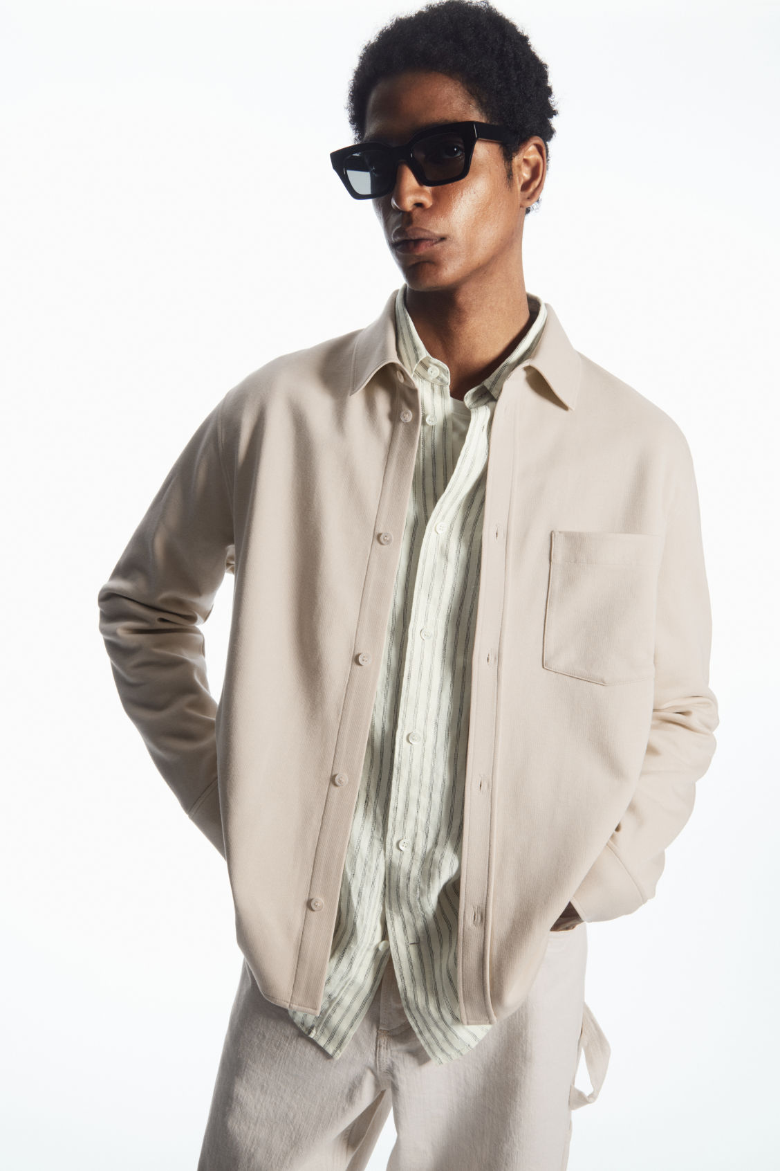 PATCH-POCKET JERSEY SHIRT