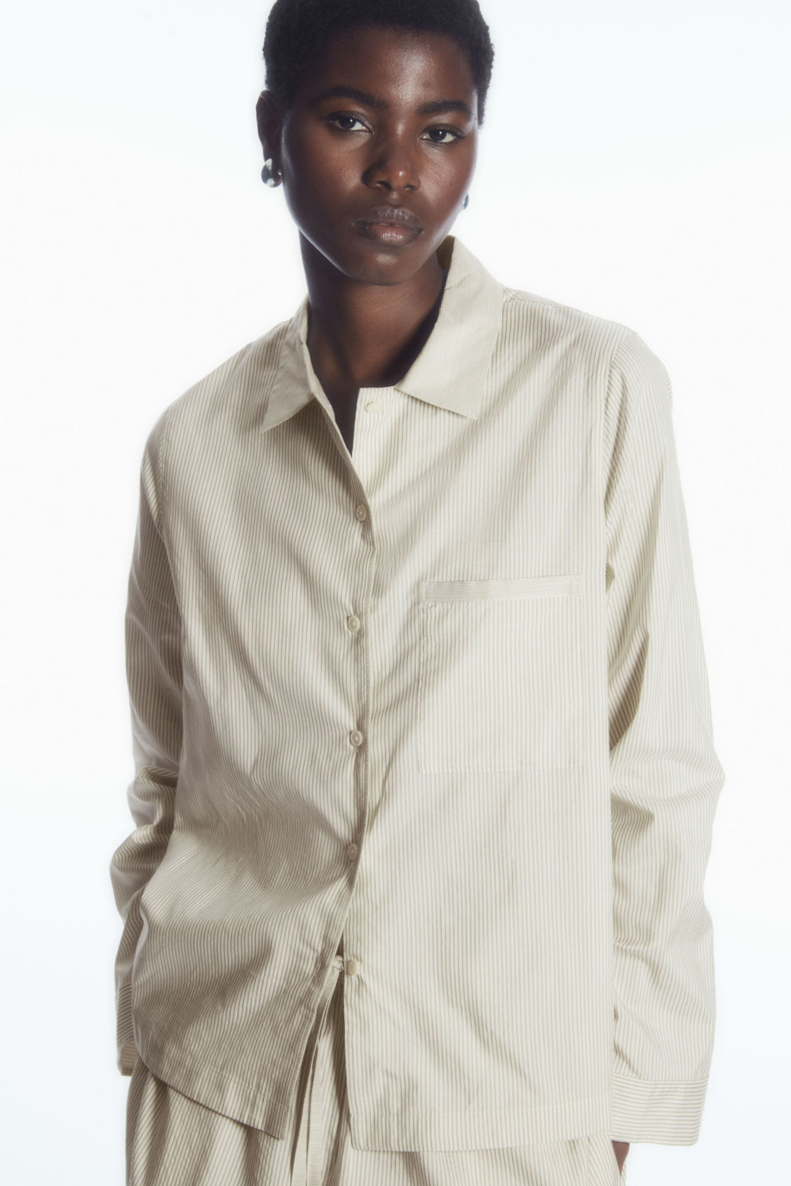 STRIPED SILK PYJAMA SHIRT