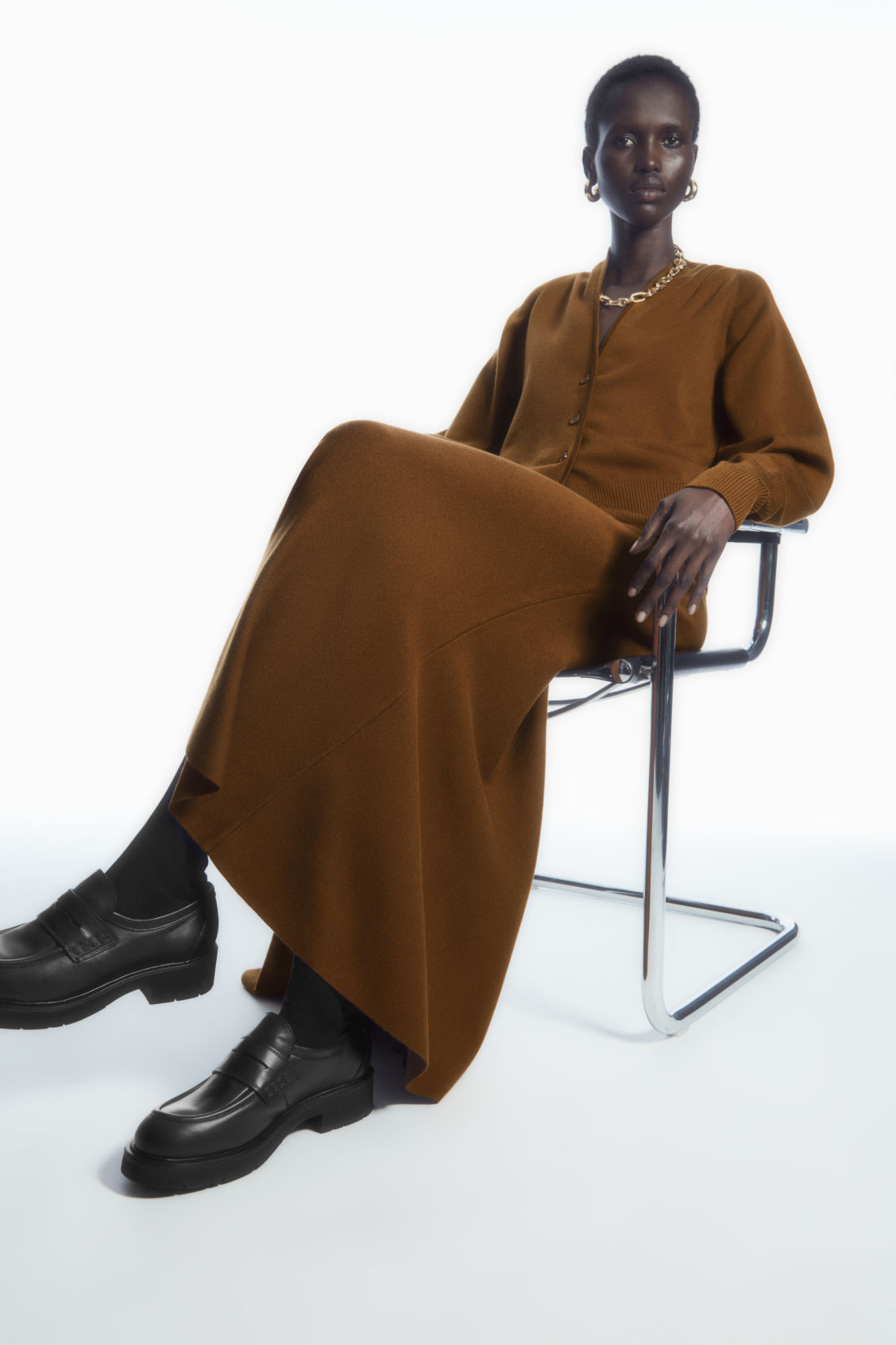 CHUNKY LEATHER PENNY LOAFERS