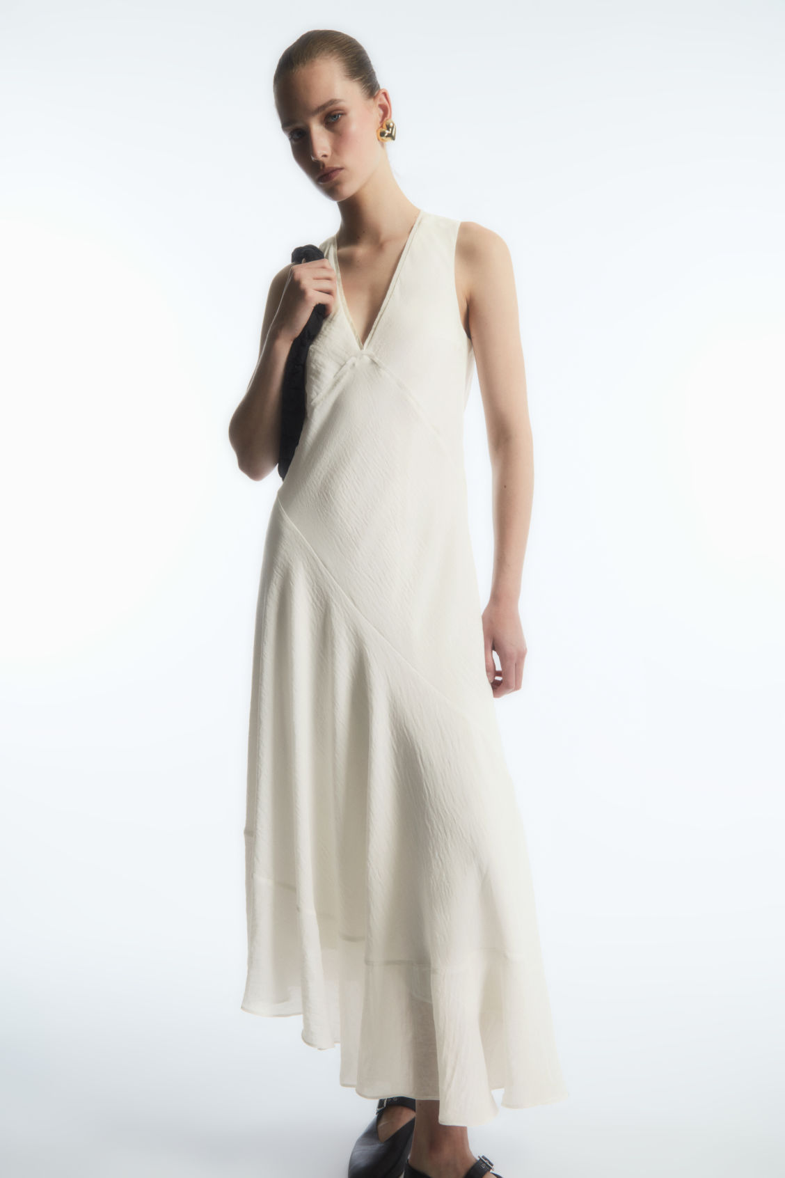 FLOATY ASYMMETRIC MIDI DRESS