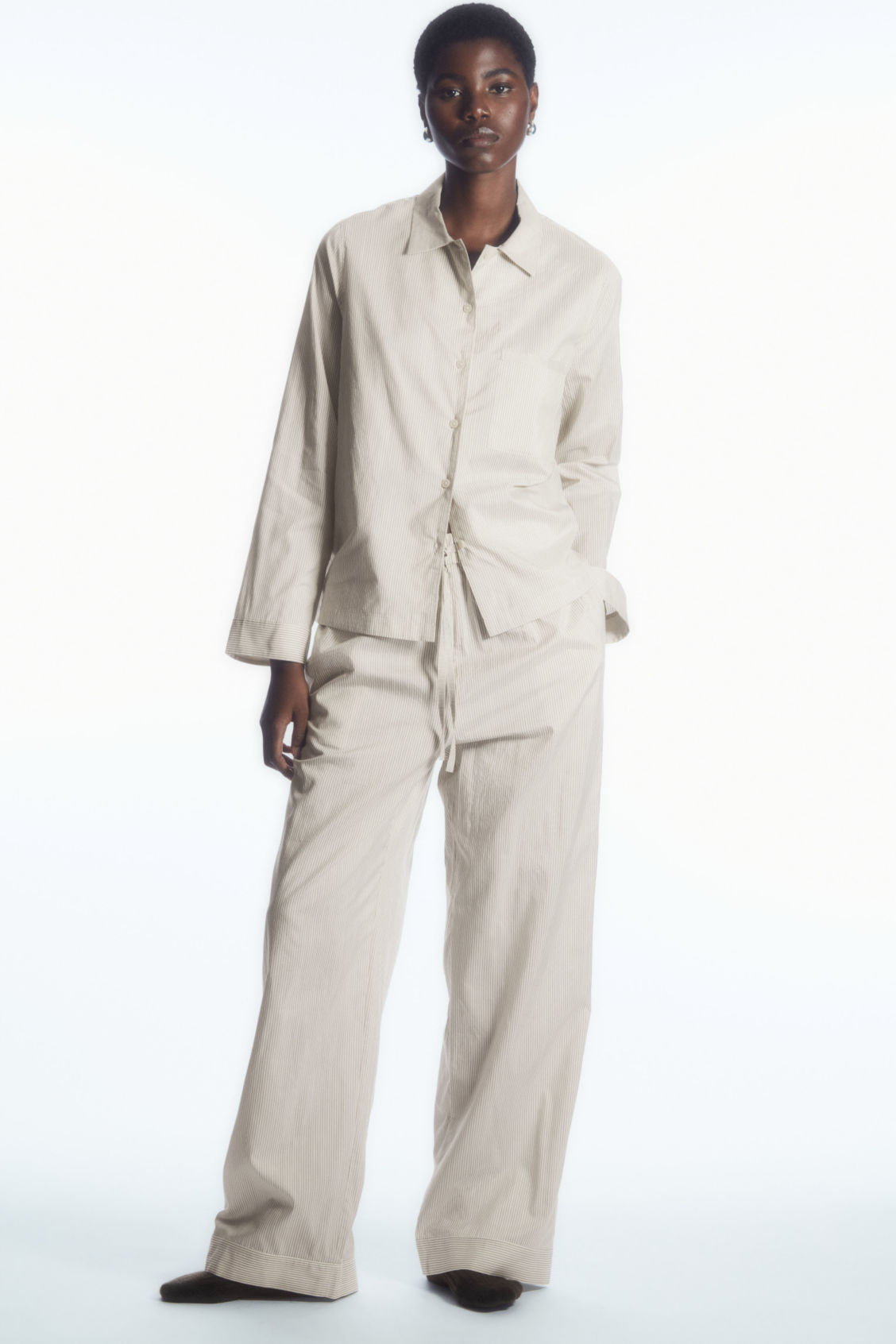 STRIPED SILK PYJAMA TROUSERS