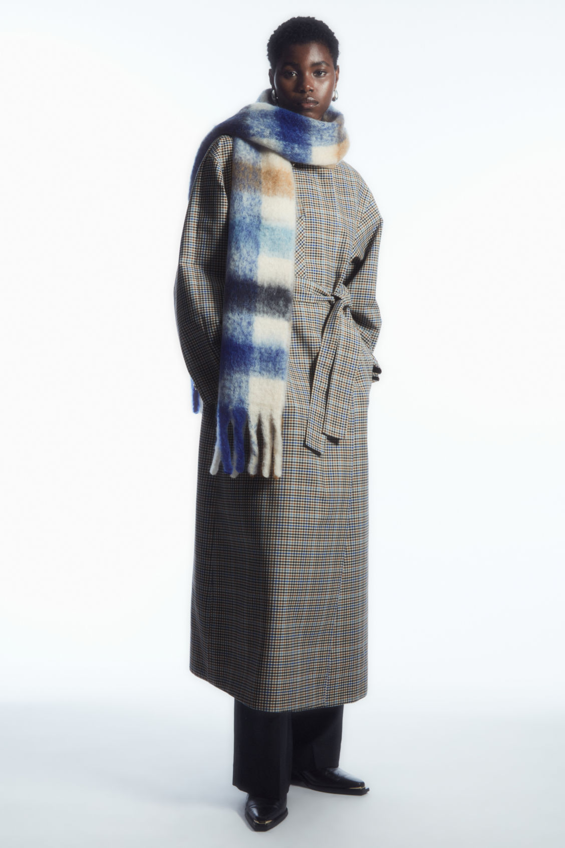 OVERSIZED MOHAIR-BLEND SCARF