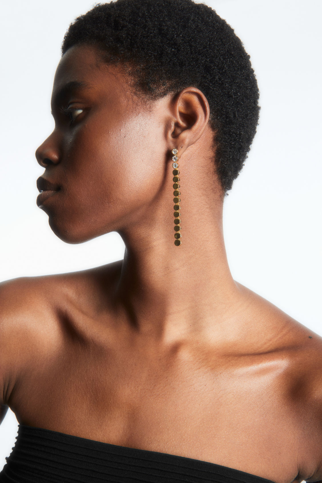 EMBELLISHED MISMATCHED DROP EARRINGS