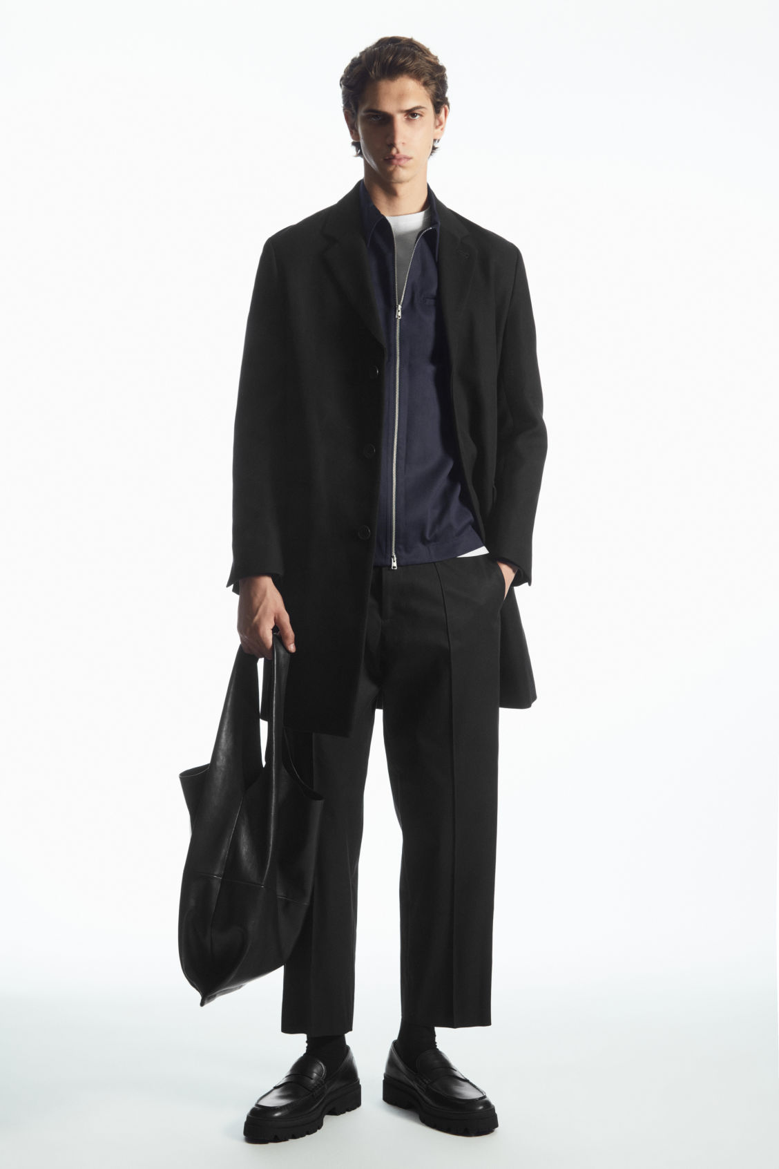 REGULAR-FIT TWILL COAT