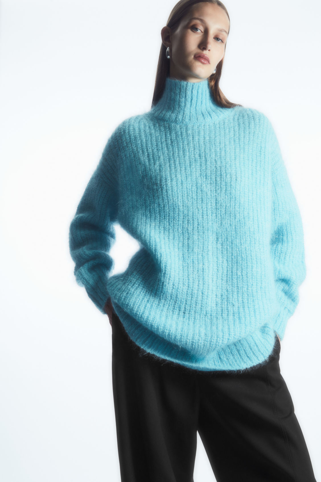 FUNNEL-NECK MOHAIR TUNIC