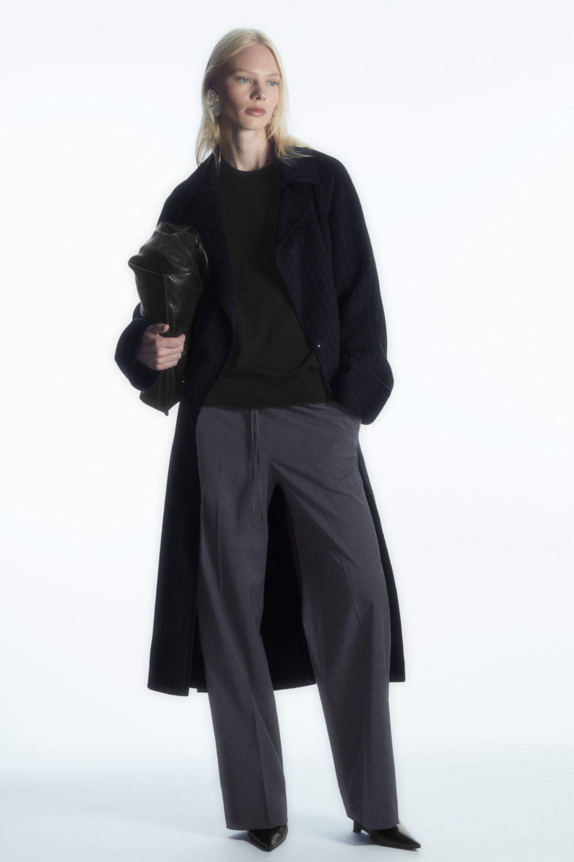 WOOL DRAWSTRING TROUSERS