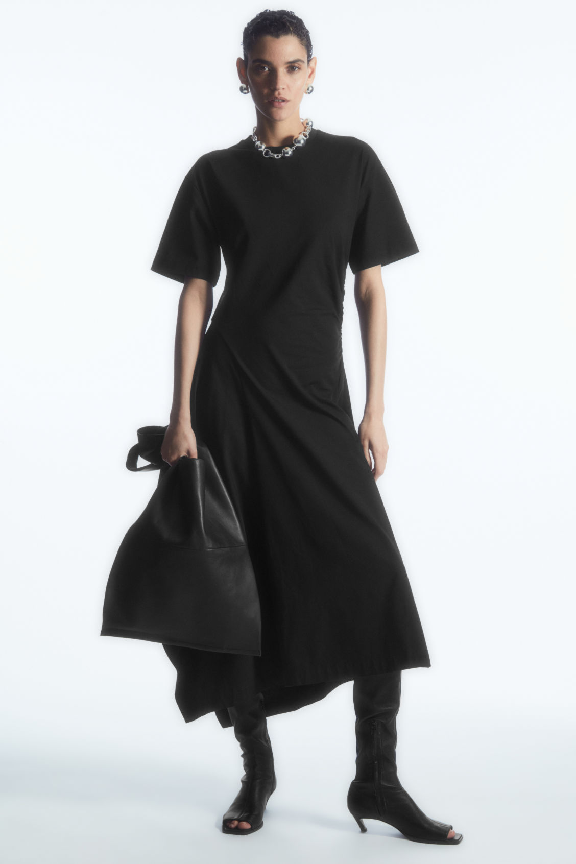 ASYMMETRIC T-SHIRT DRESS