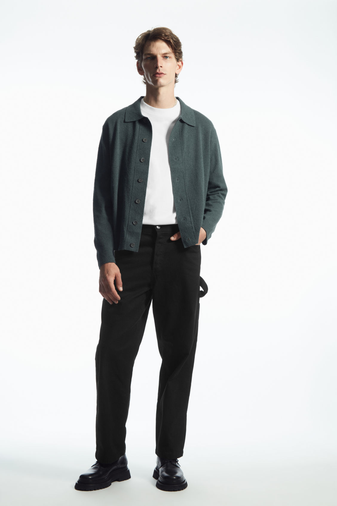 KNITTED TEXTURED OVERSHIRT