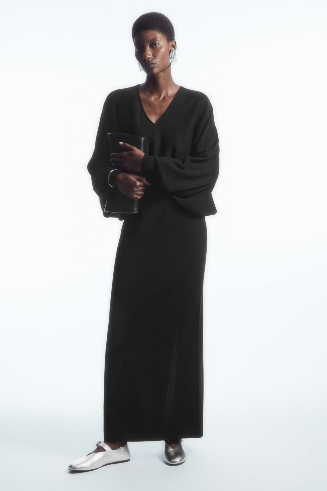 PURE WOOL COLUMN MAXI SKIRT