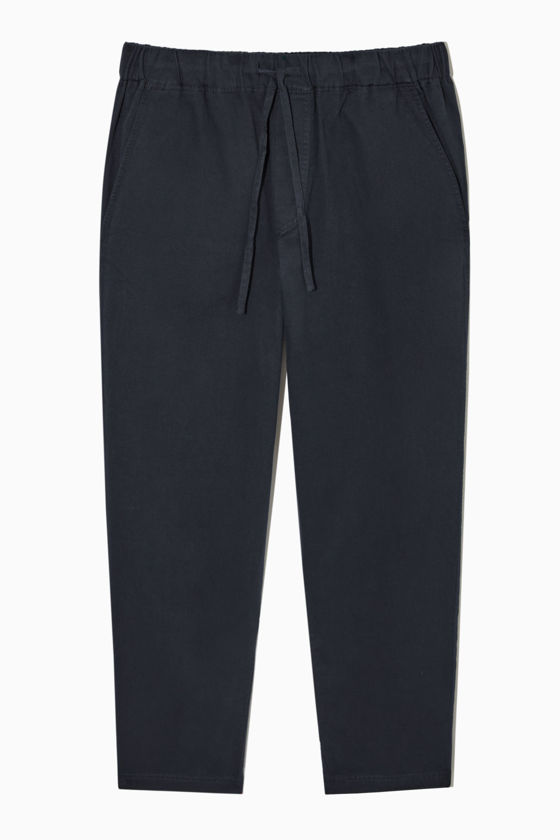 RELAXED-FIT DRAWSTRING TWILL TROUSERS